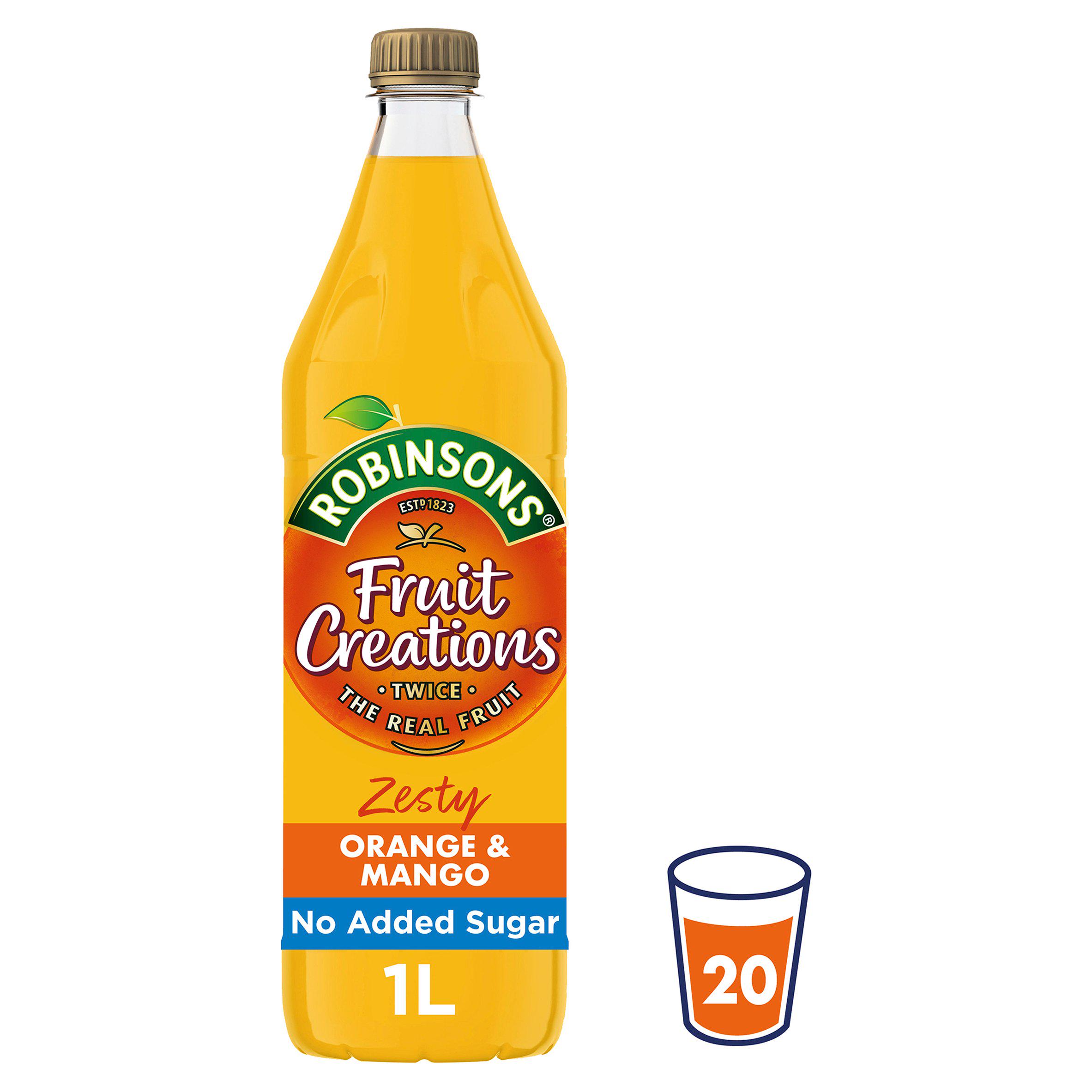 Robinsons Fruit Creations Orange & Mango No Added Sugar