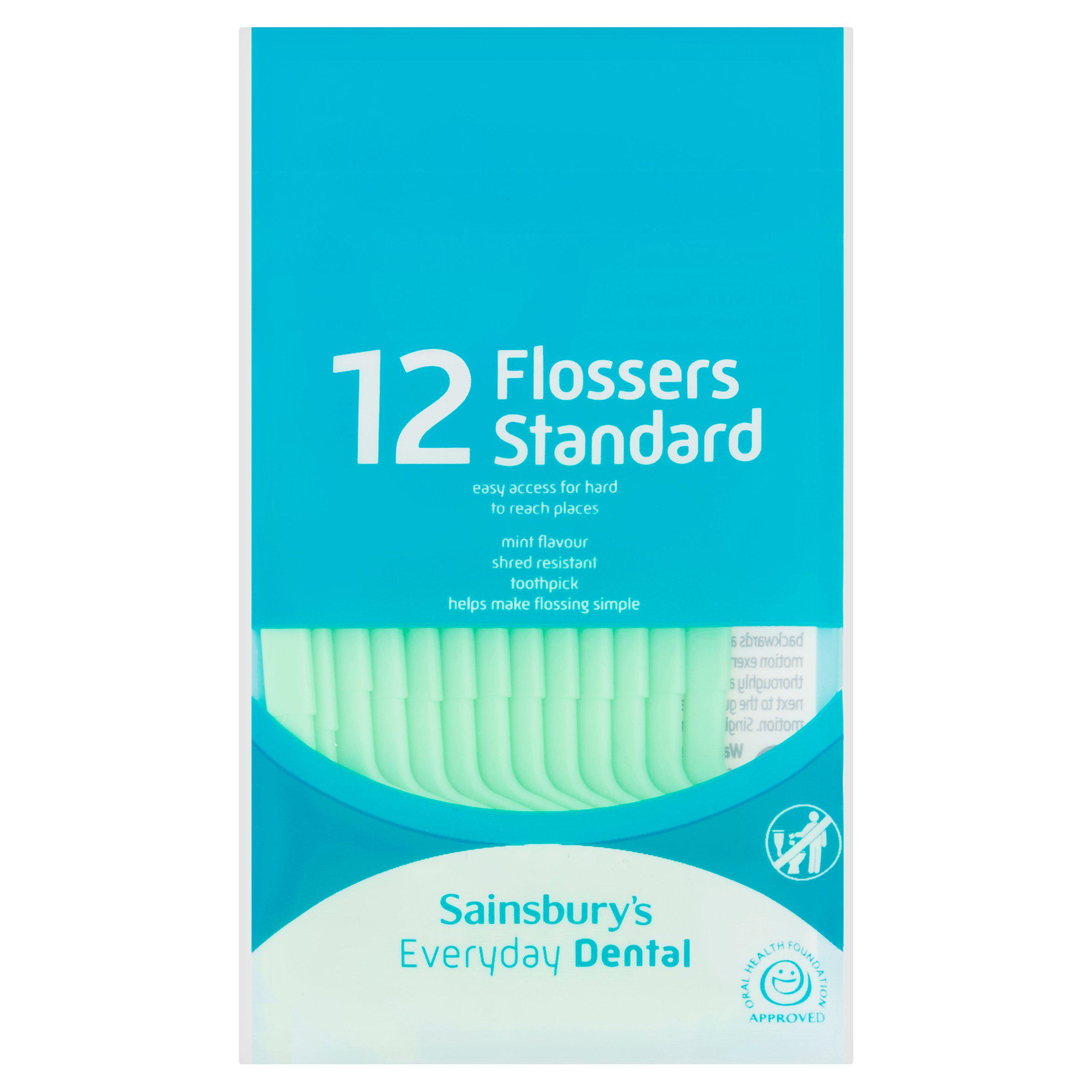 Sainsbury's Mint Flavour Toothpick Flossers x12