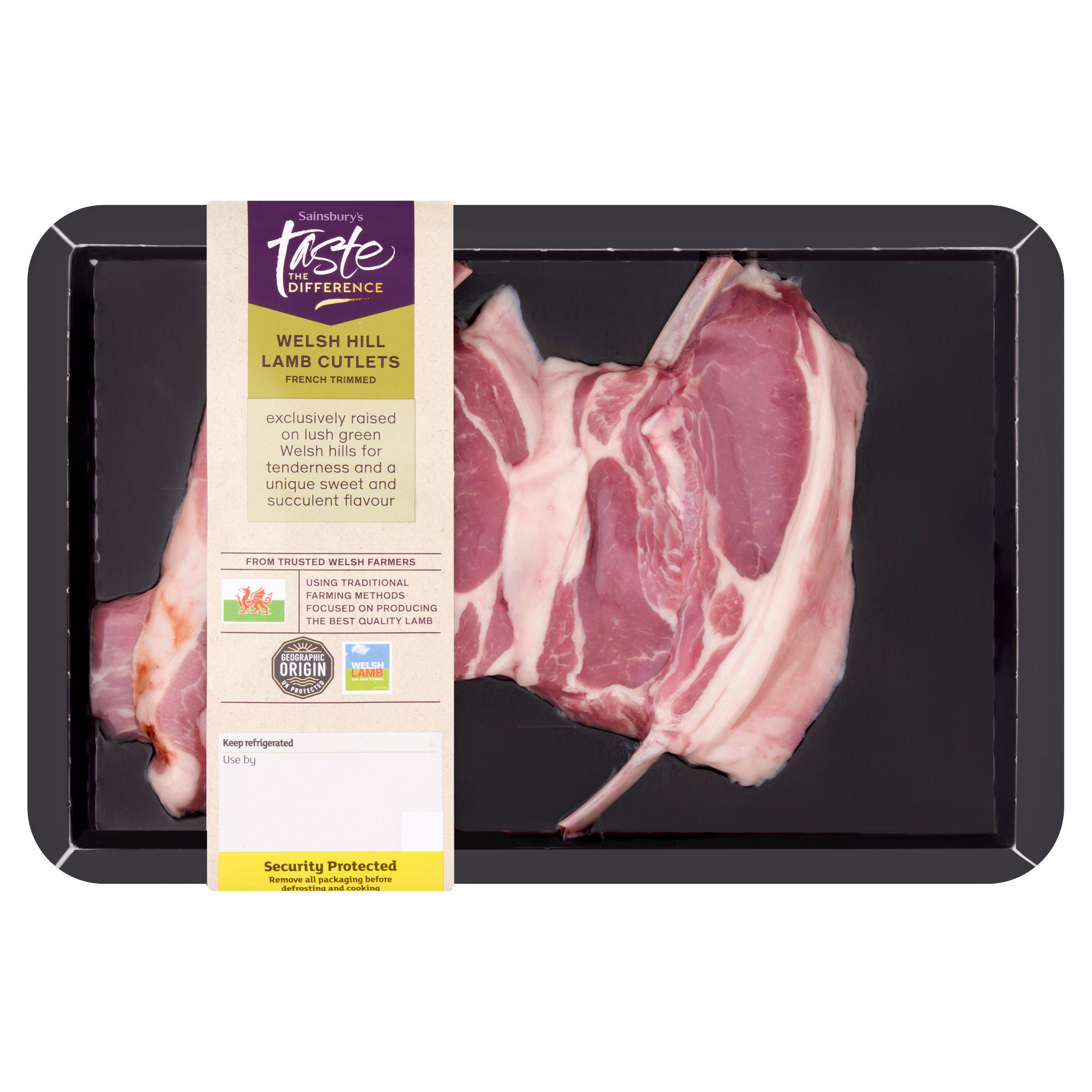 Sainsbury's Welsh Hill Lamb Cutlets, Taste the Difference x4 265g