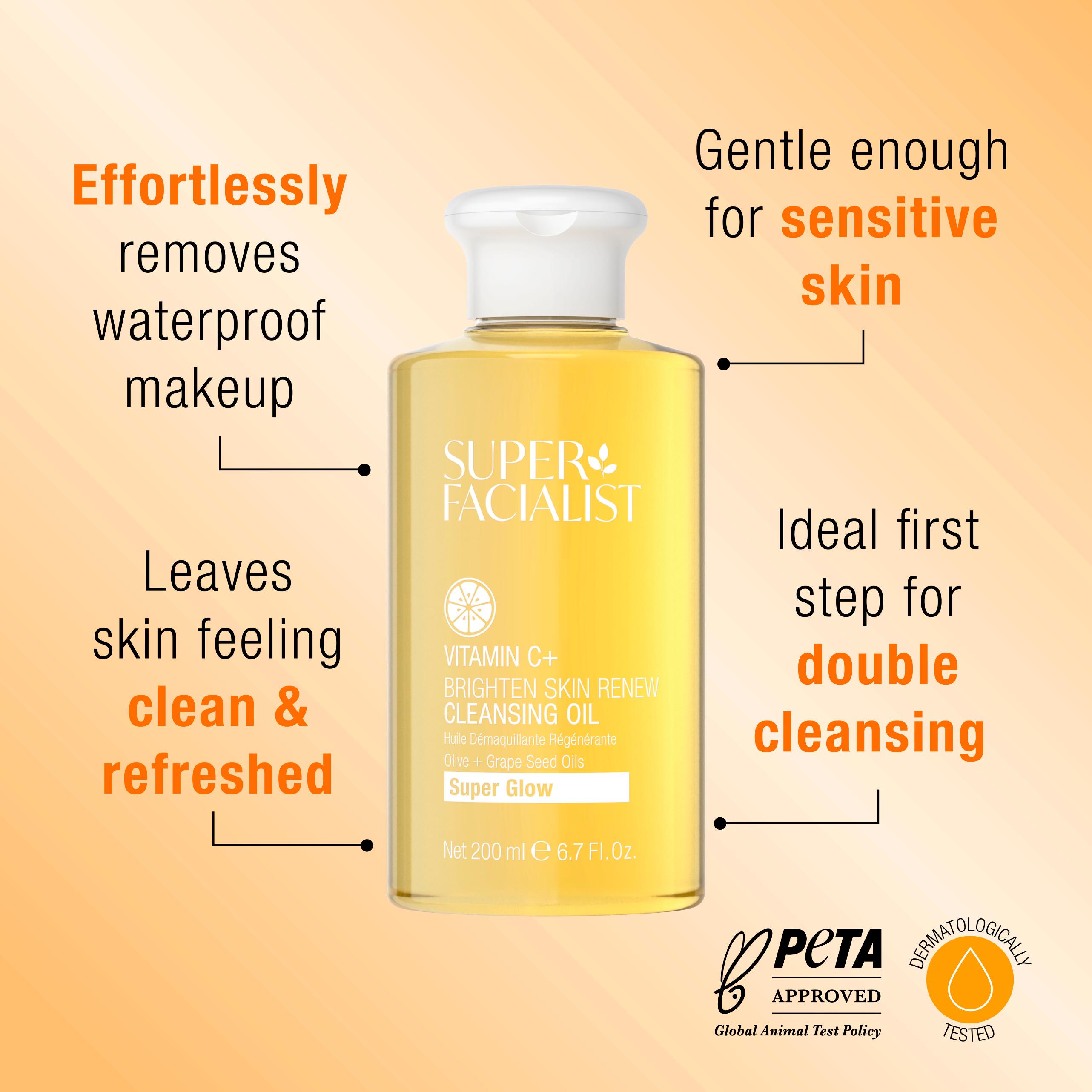 Super Facialist Vit C+ Brighten Skin Renew Cleansing Oil 200ml thumbnail 2