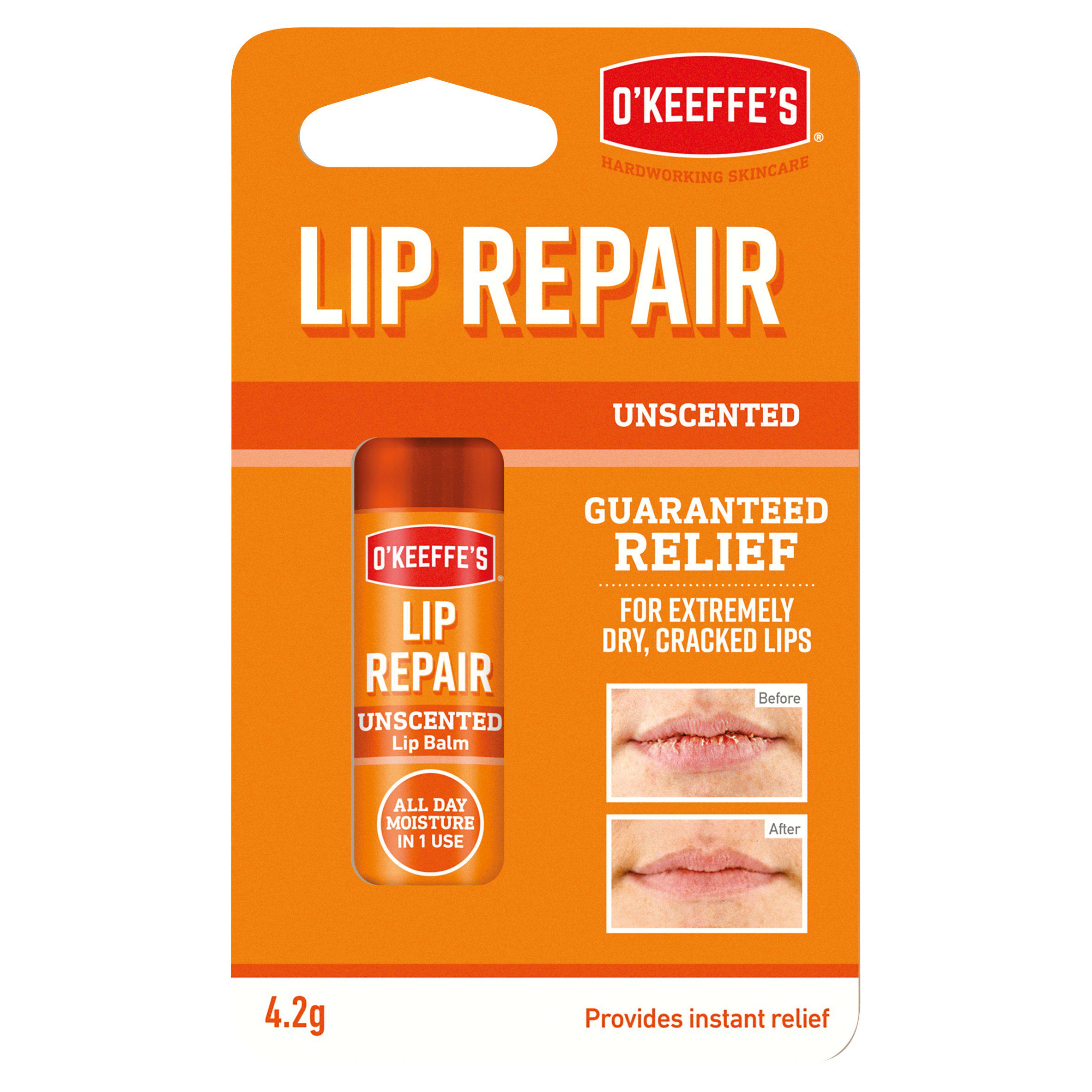 O'Keeffe's Lip Repair Unscented Lip Balm 4.2g