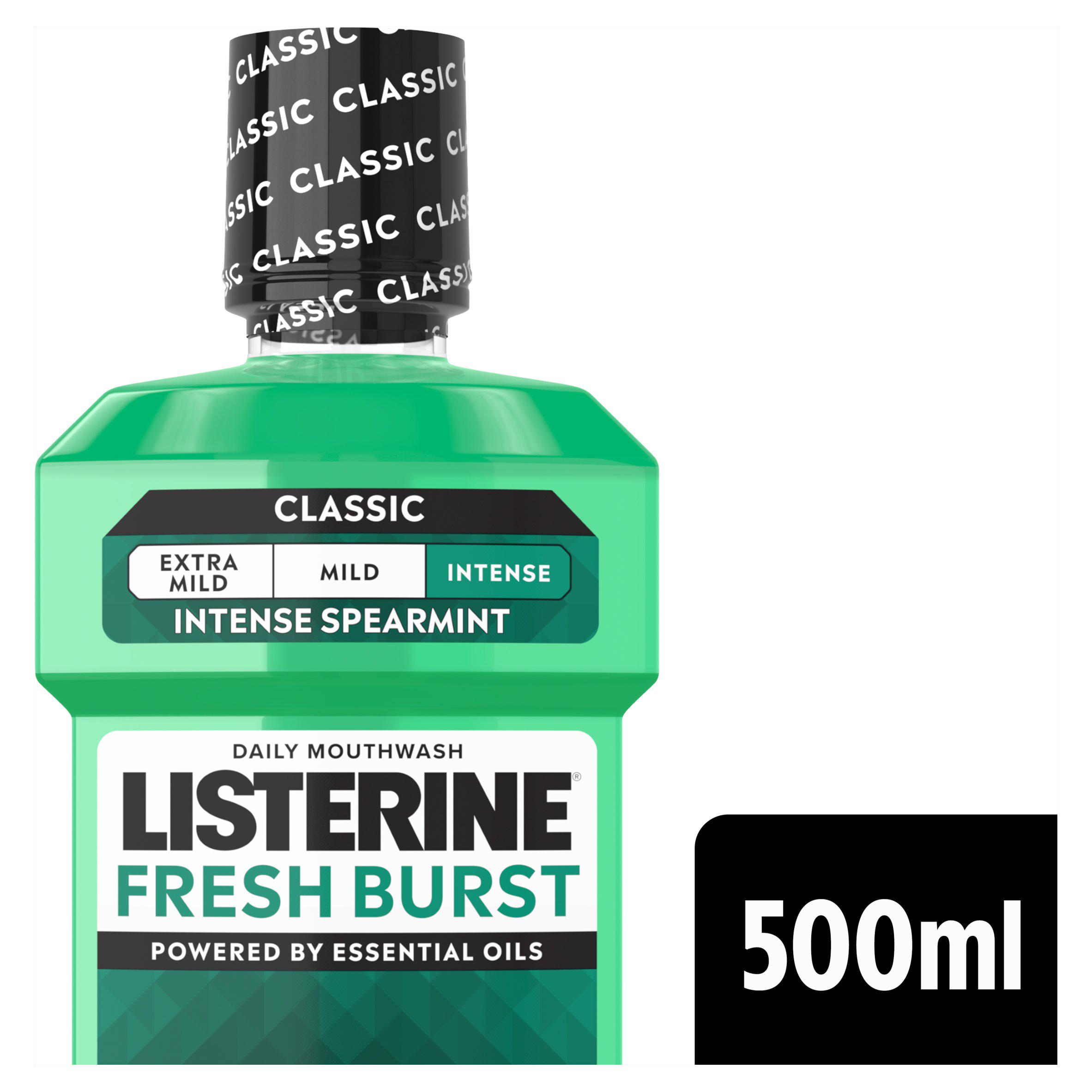 Listerine Fresh Burst Antibacterial Mouthwash 500ml