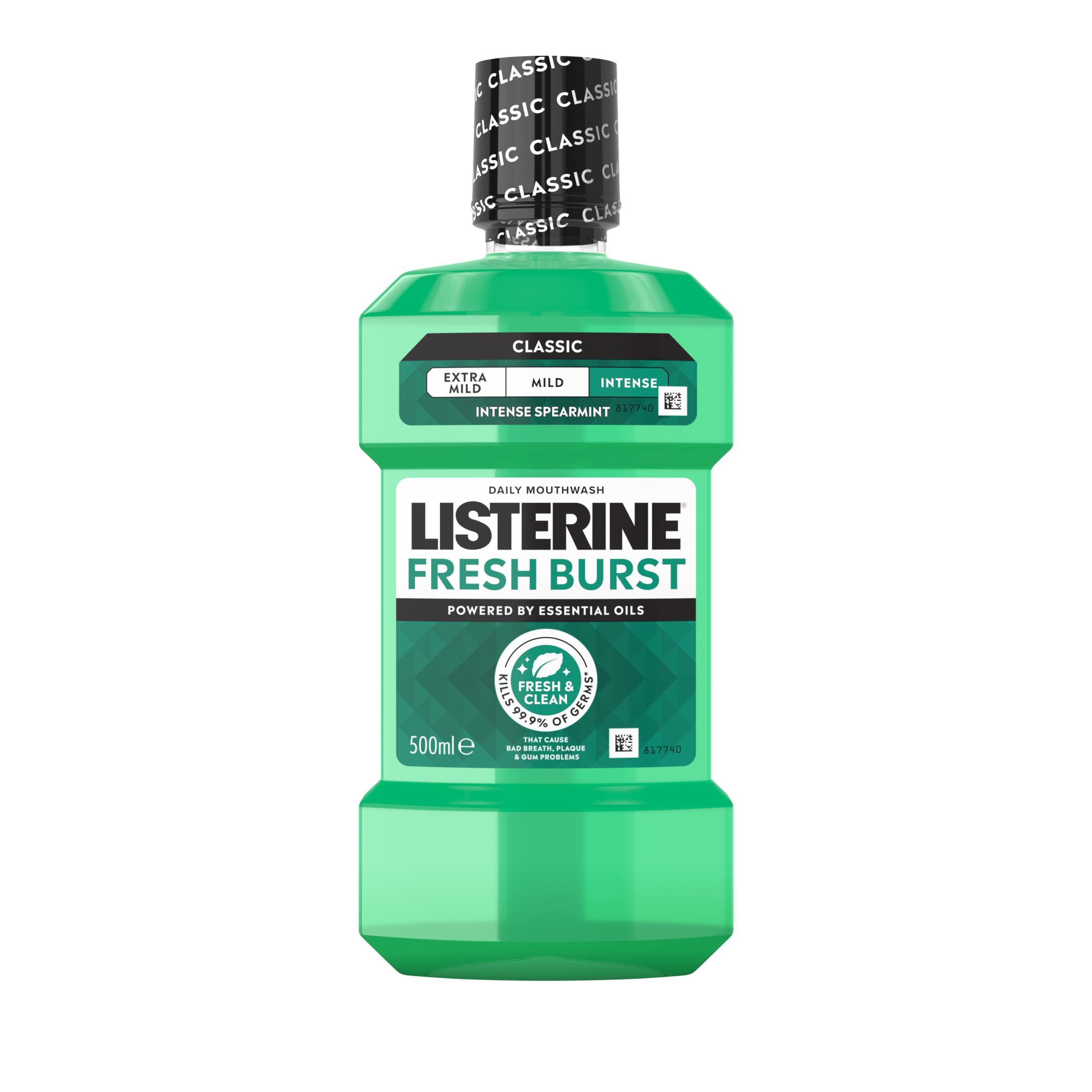 Listerine Fresh Burst Antibacterial Mouthwash 500ml thumbnail 2