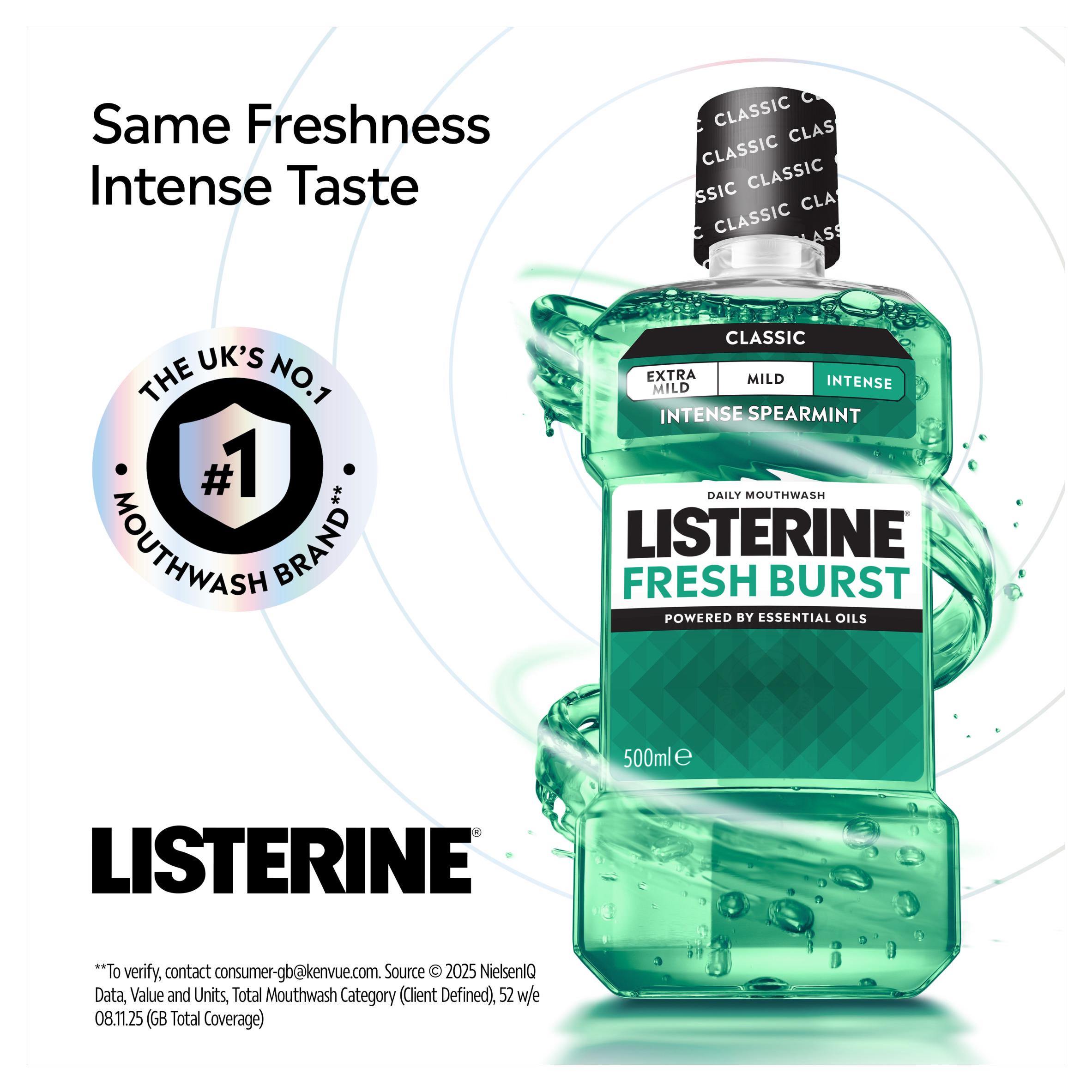 Listerine Fresh Burst Antibacterial Mouthwash 500ml thumbnail 5