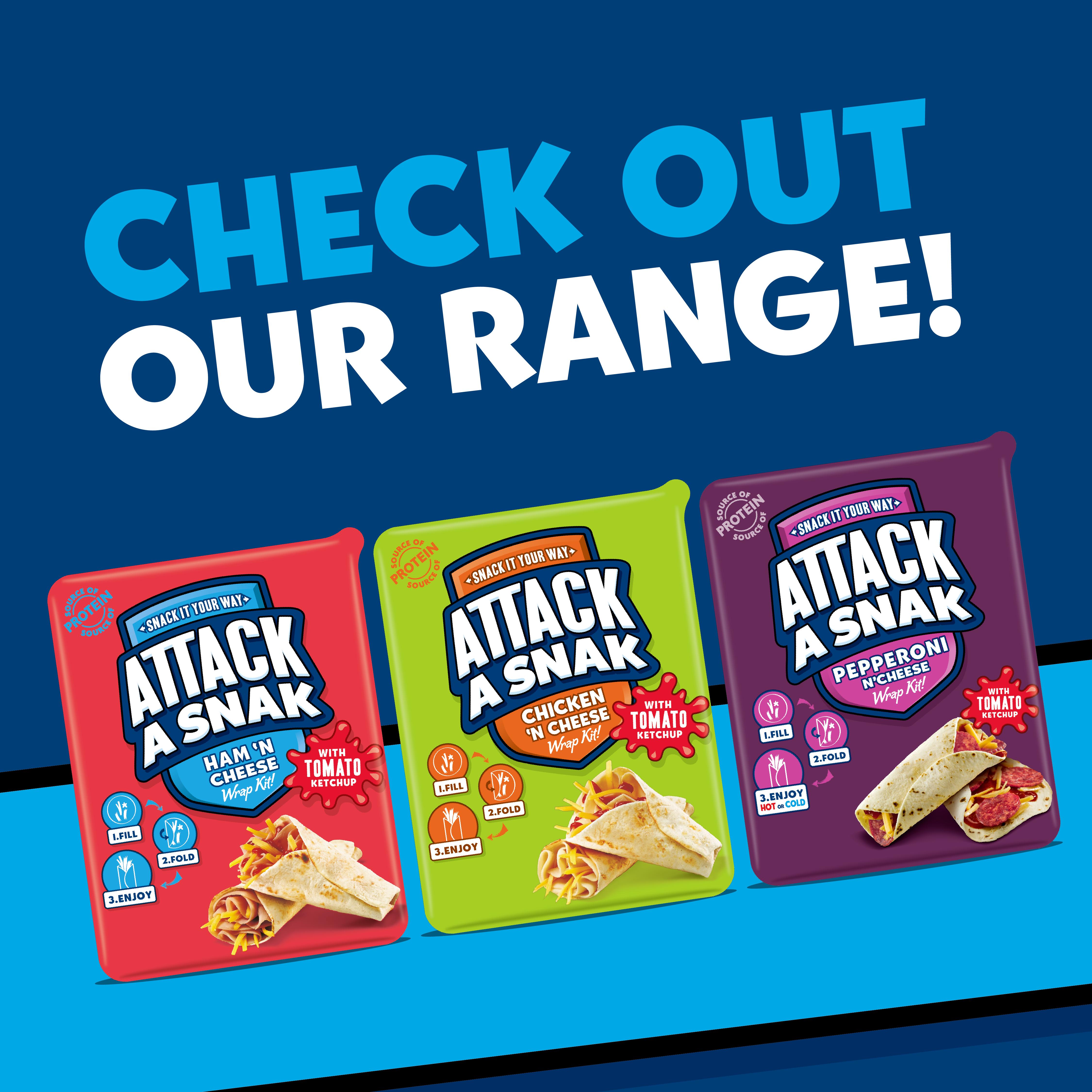 Attack a Snak Chicken & Cheese Wrap Kit with Tomato Ketchup 86g thumbnail 2
