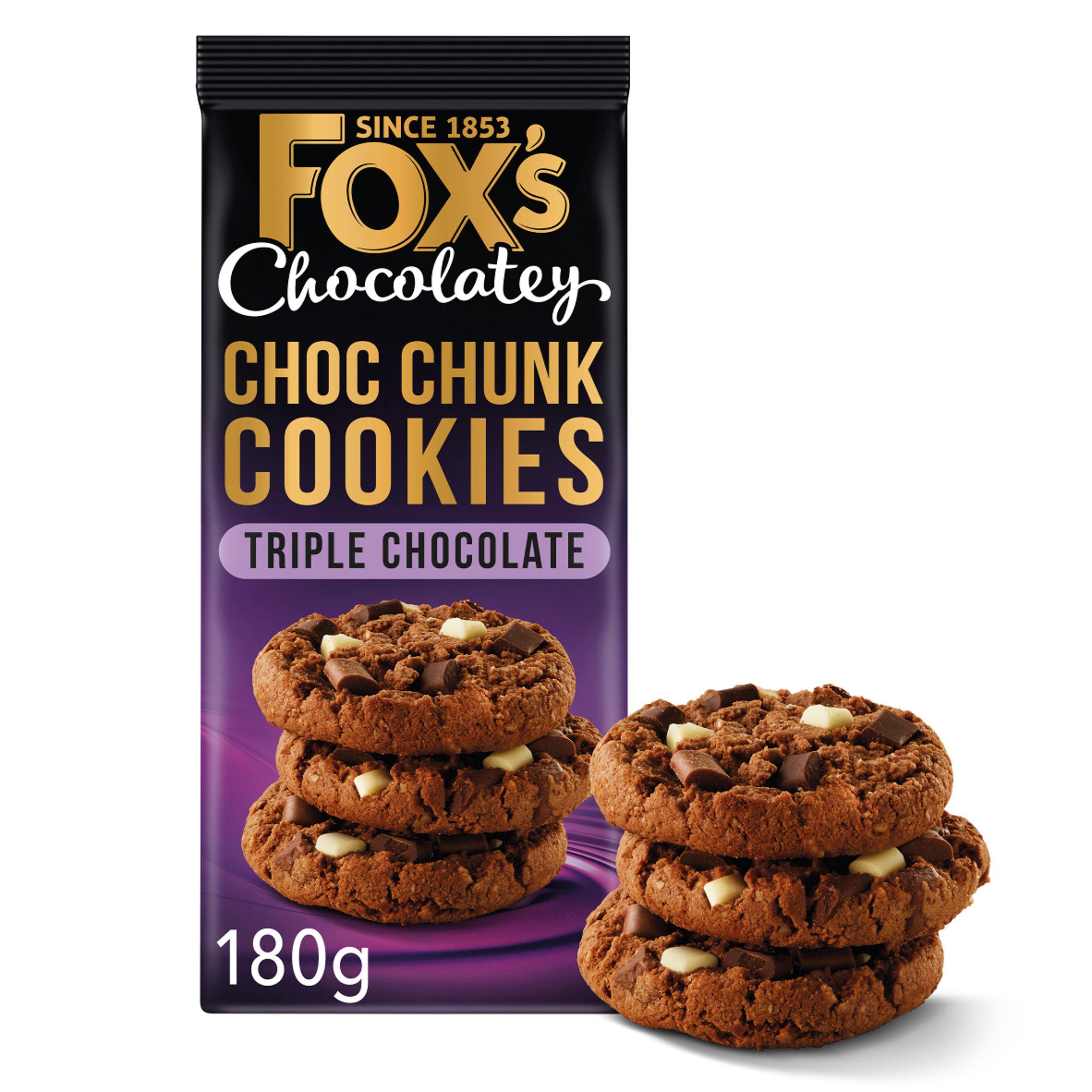 Fox's 180g Chocolatey Biscuits Triple Chocolate Cookies
