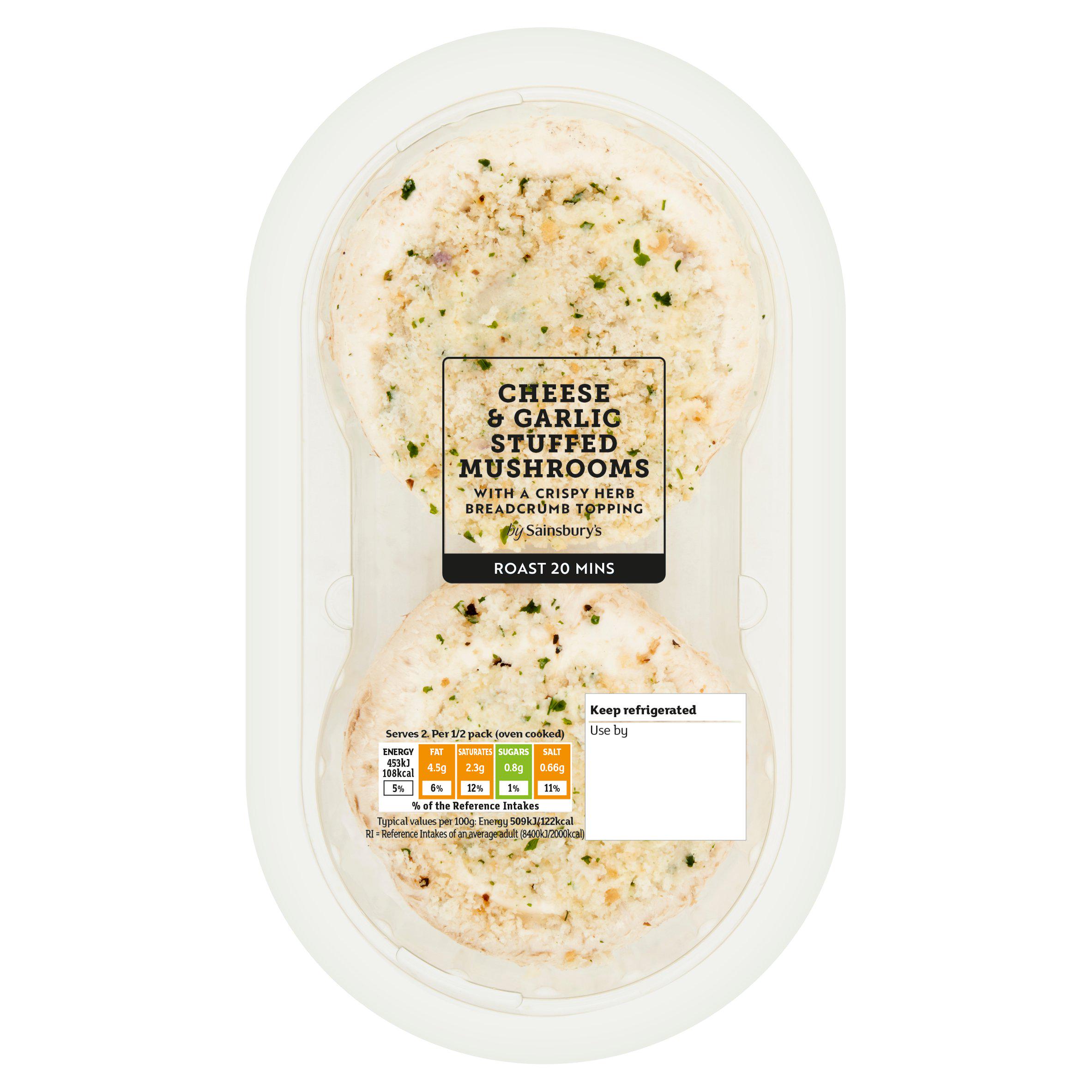 Sainsbury's Cheese & Garlic Mushrooms 200g