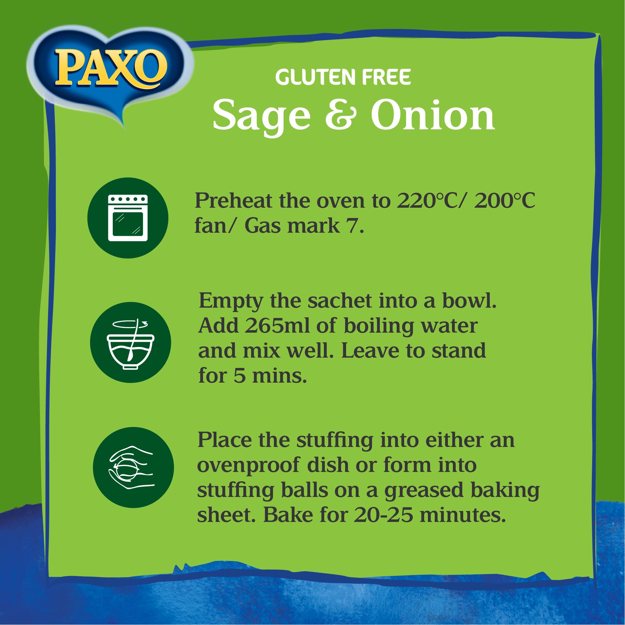 Paxo Gluten Free Sage & Onion Stuffing Mix 150g thumbnail 3
