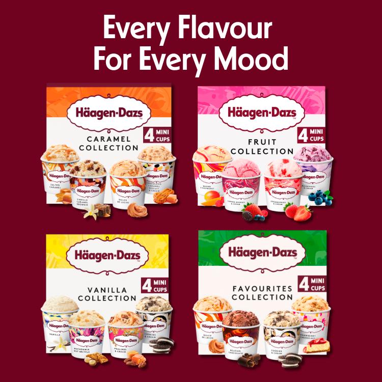Haagen-Dazs Caramel Collection Mini Frozen Dessert Ice Cream Tub 4x95ml thumbnail 5