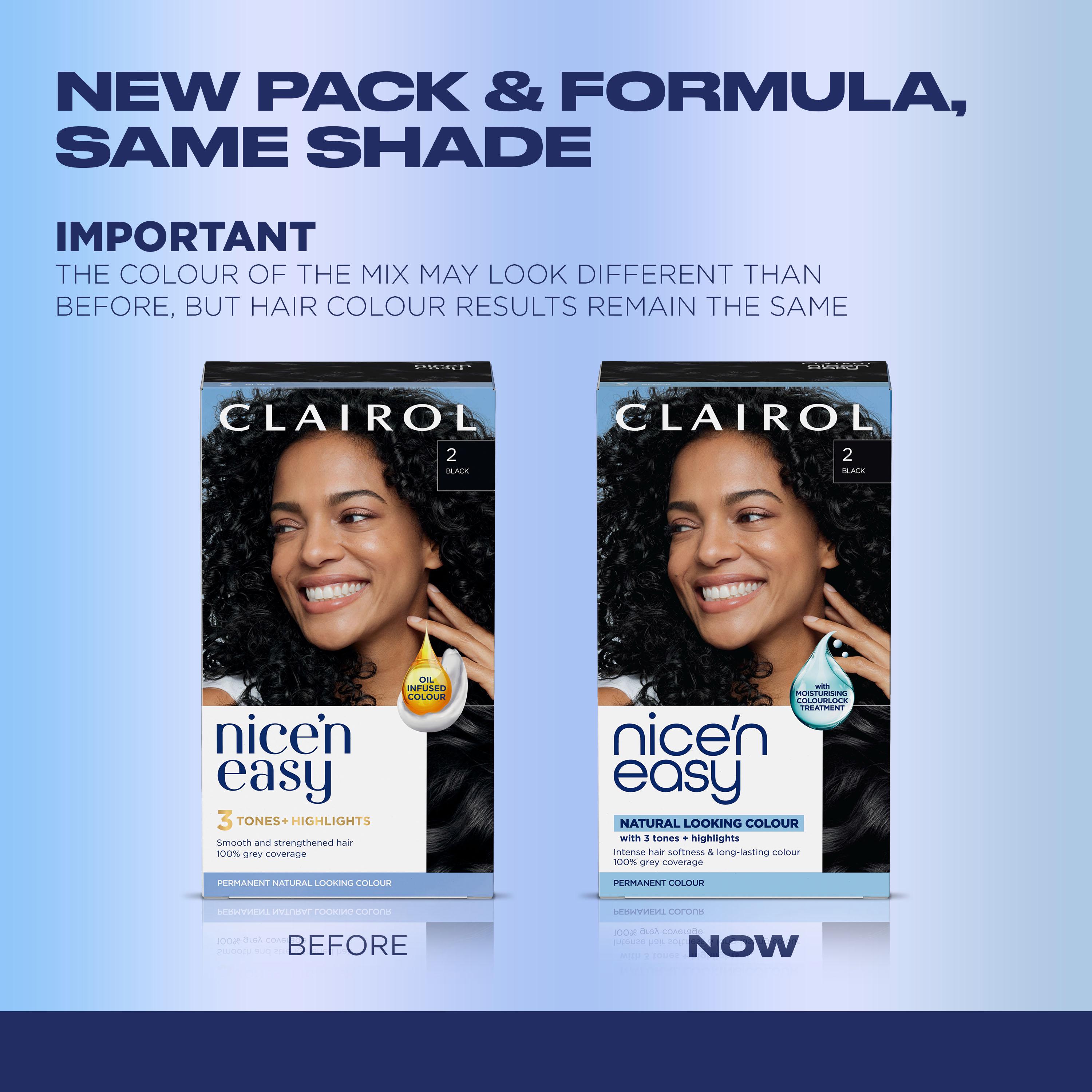 Clairol Nice'N Easy Black 2 Permanent Crème Hair Dye thumbnail 2