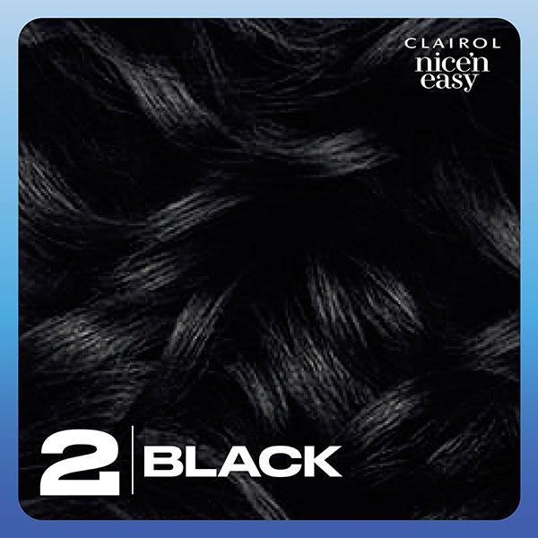 Clairol Nice'N Easy Black 2 Permanent Crème Hair Dye thumbnail 6