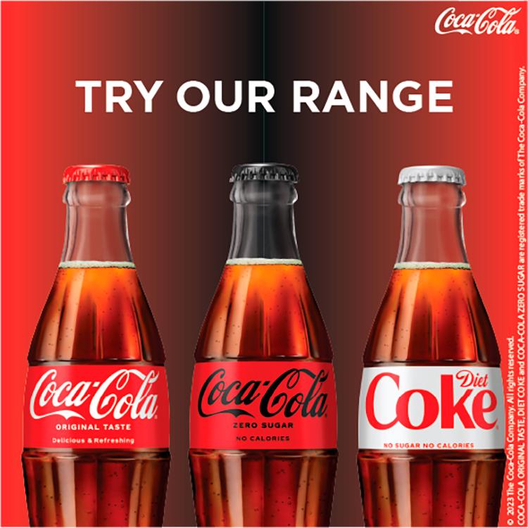 Diet Coke Cola 4 x 250ml Glass Bottles thumbnail 3