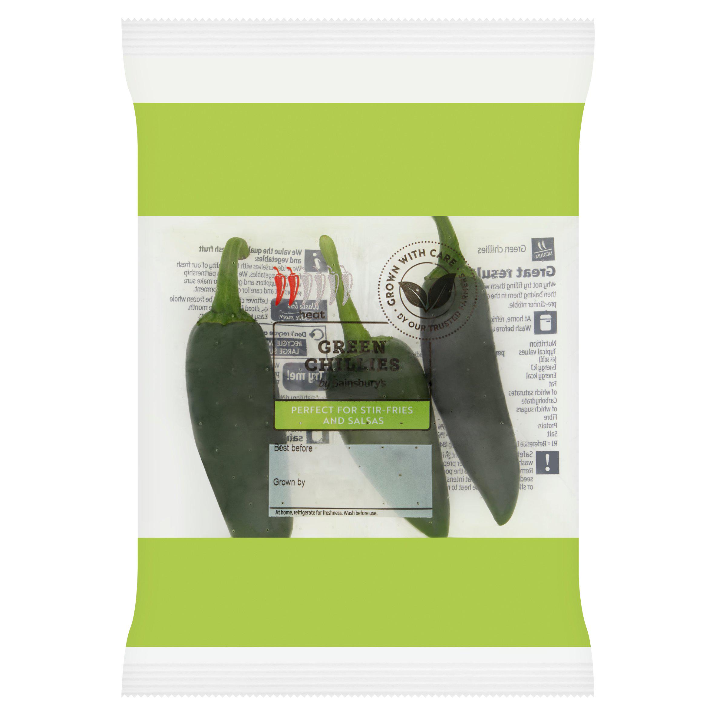 Sainsbury's Green Chillies 65g