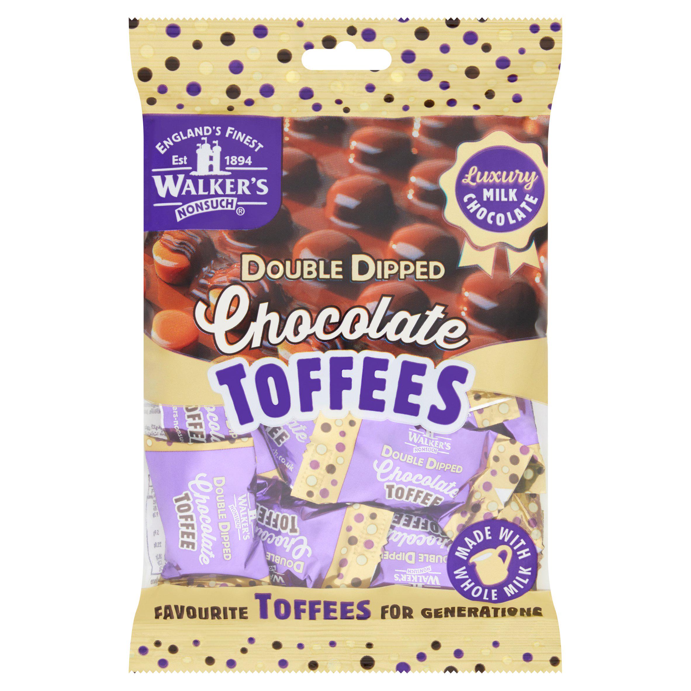 Walker's Nonsuch Double Dipped Chocolate Toffees 135g
