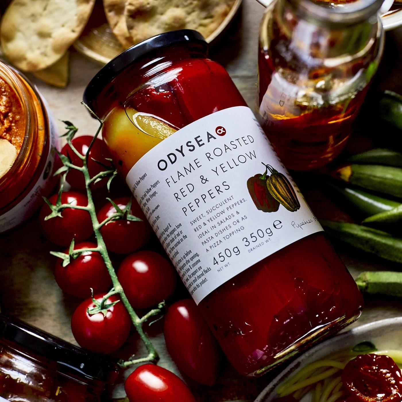 Odysea Roasted Red & Yellow Peppers 450g (350g*) thumbnail 2