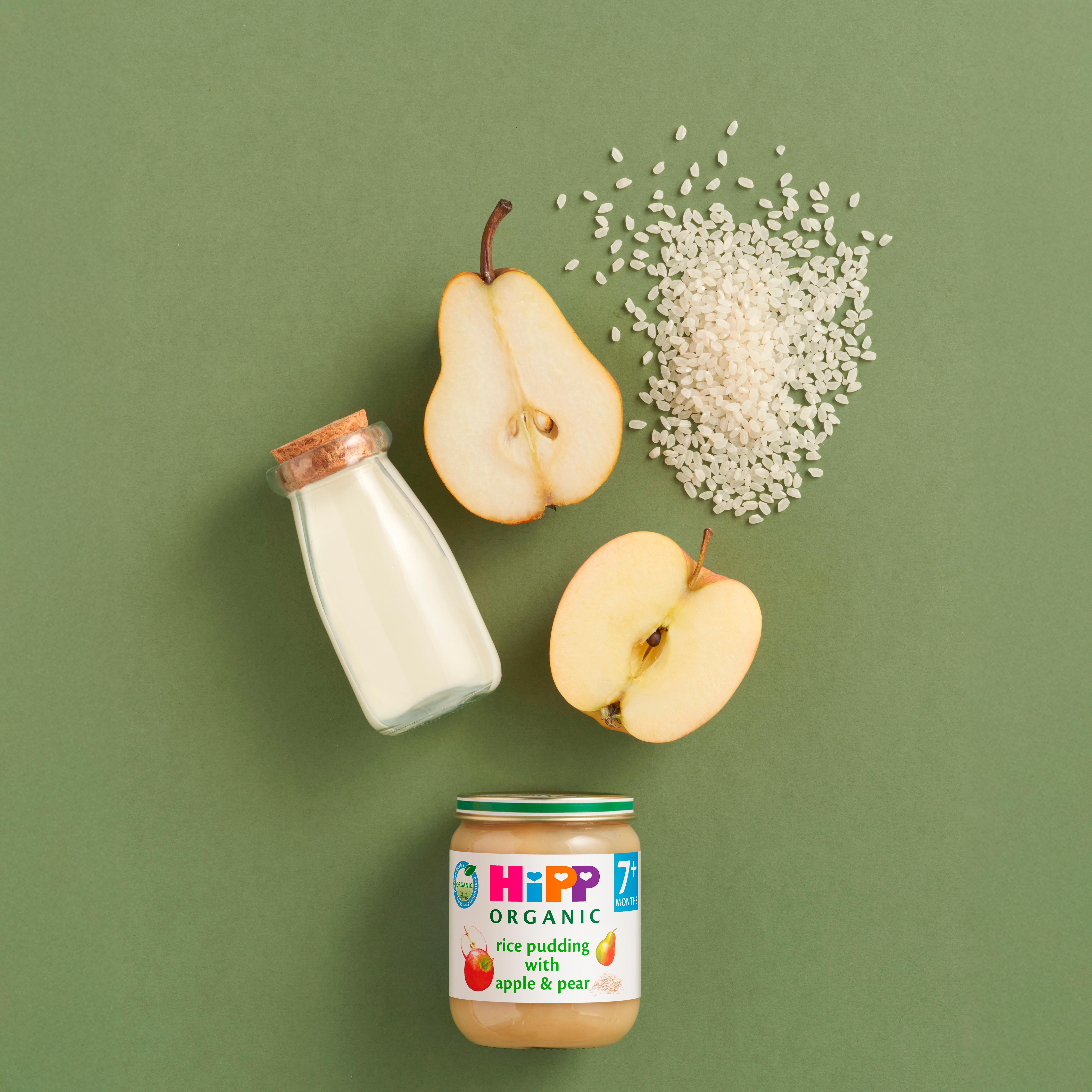 HiPP Organic Rice Pudding with Apple & Pear Baby Food Jar 7+ Months 160g thumbnail 3