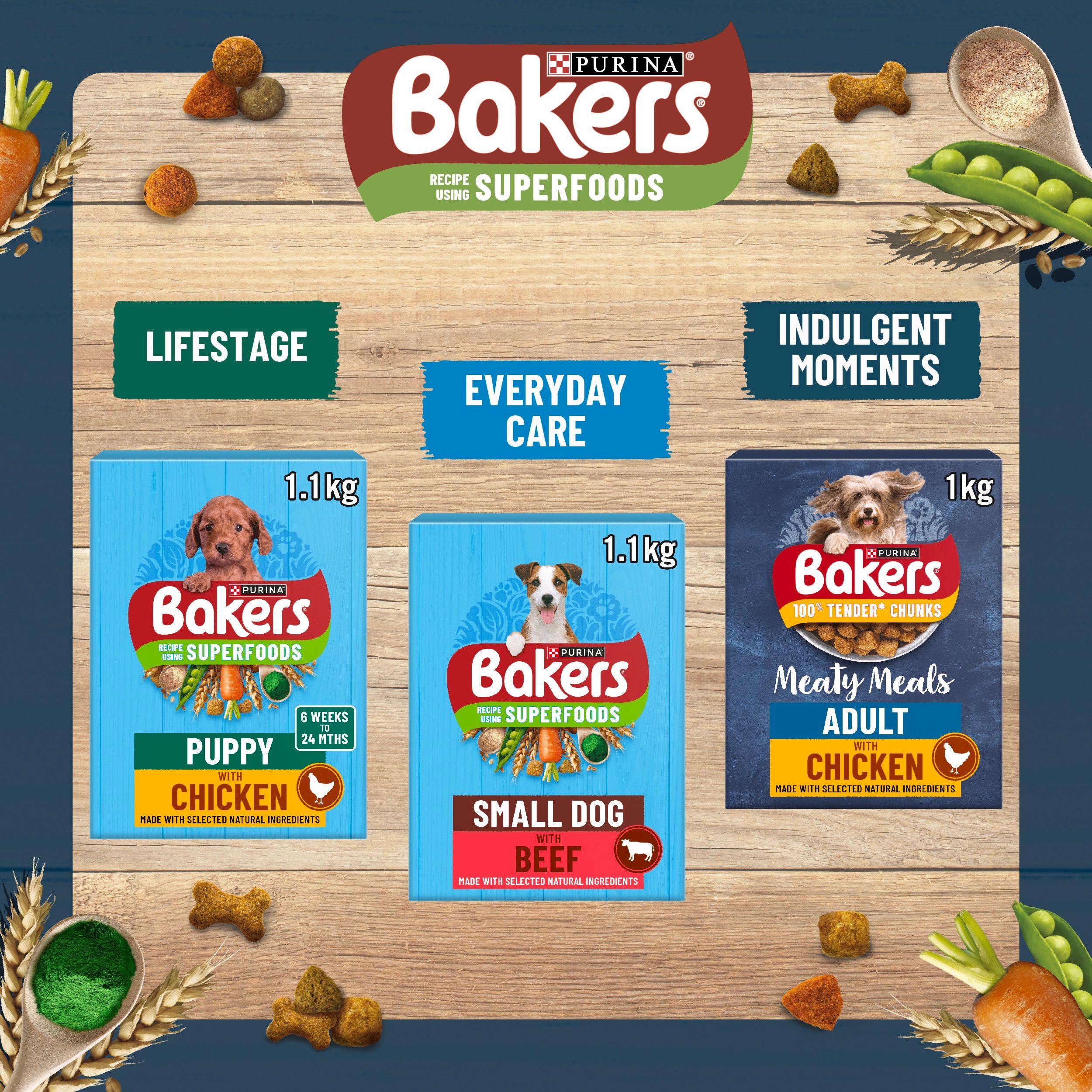 Bakers Senior Chicken with Vegetables Dry Dog Food 1.1kg thumbnail 4