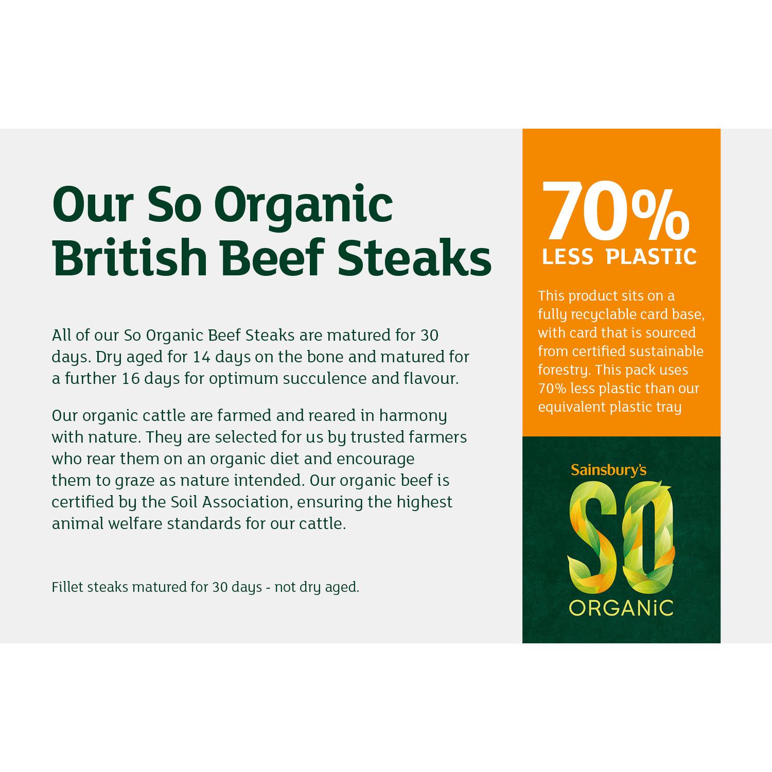 Sainsbury's 30 Days Matured British Beef Fillet Steak, So Organic 170g thumbnail 6