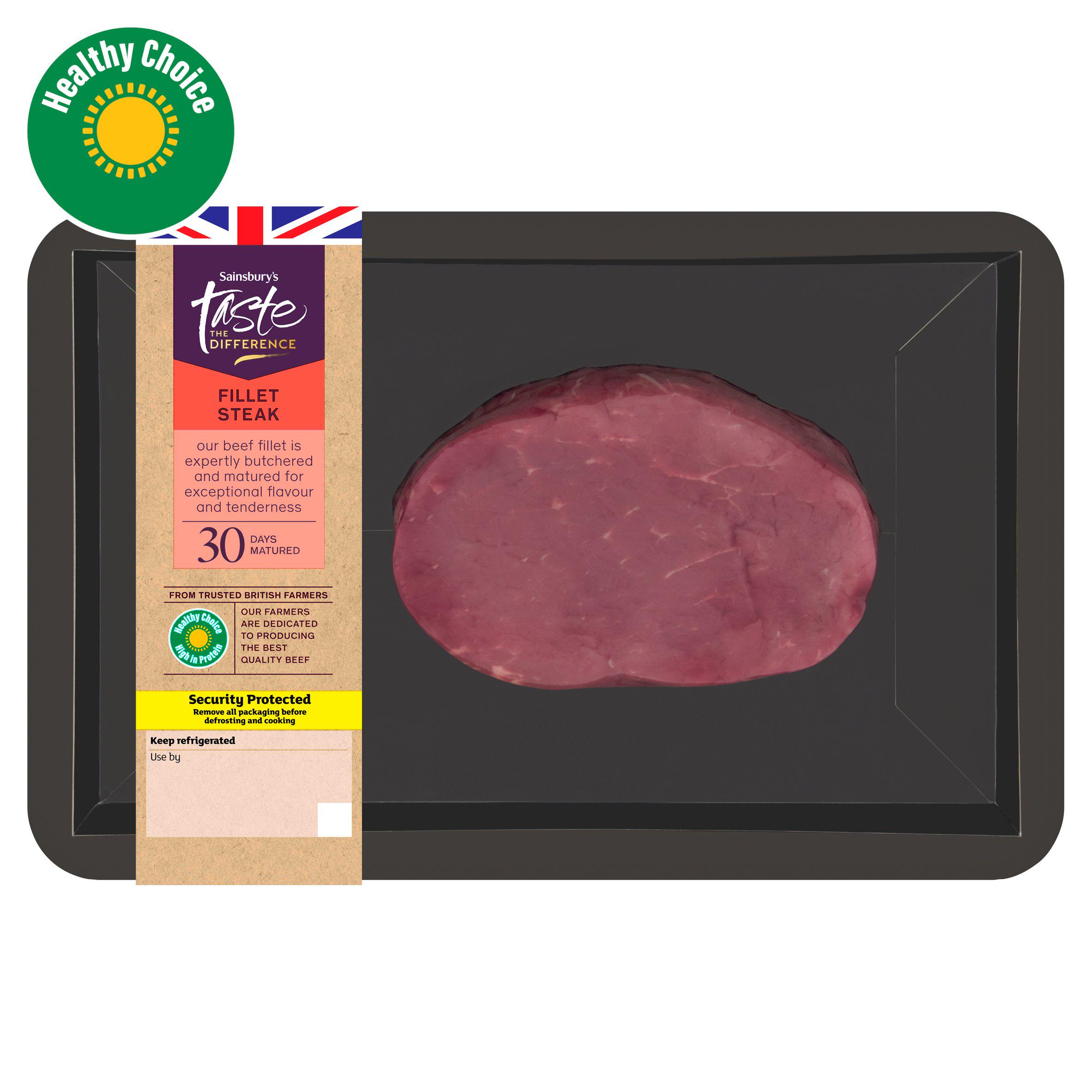 Sainsbury's 30 Days Matured British Beef Fillet Steak, Taste the Difference 170g