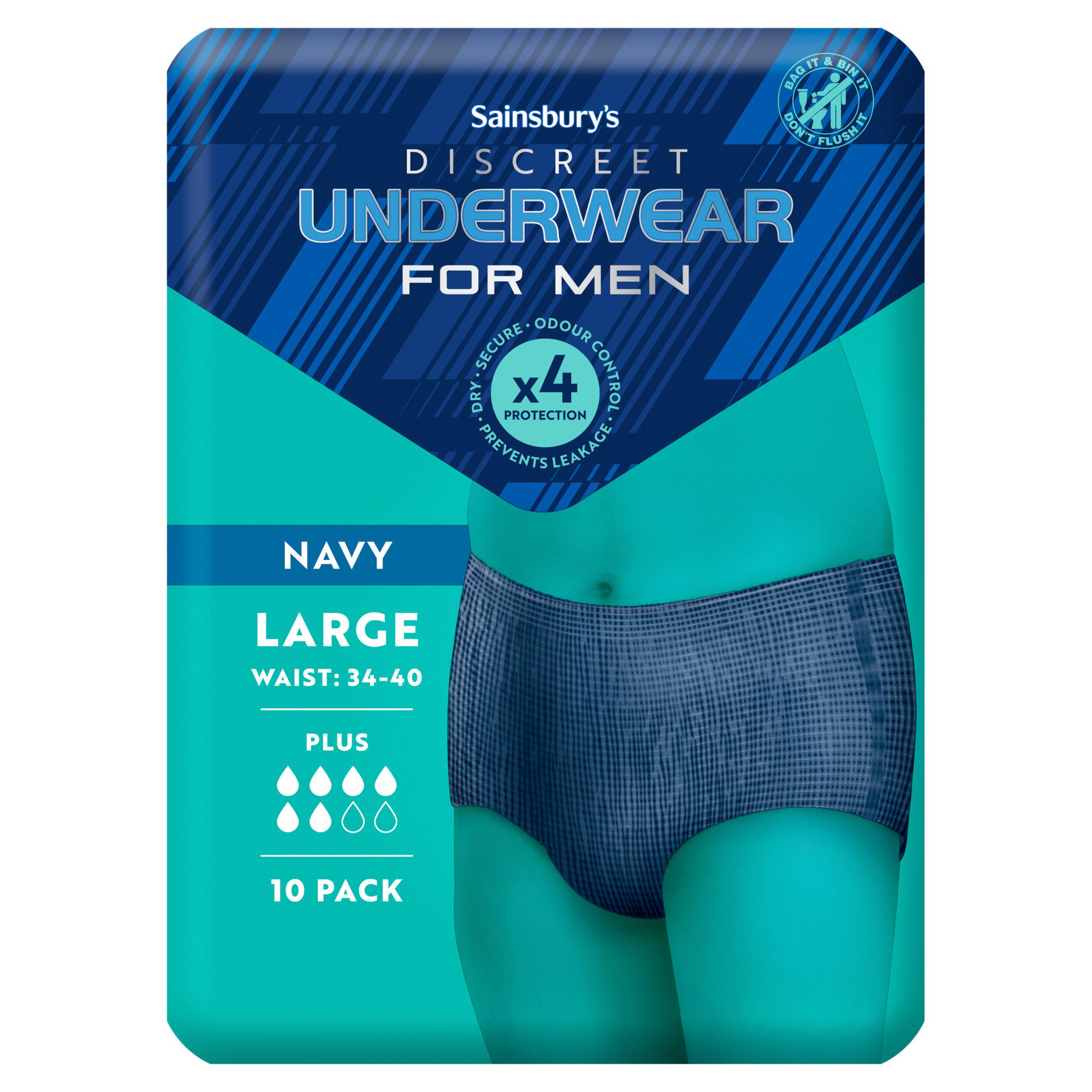Sainsbury's Comfort Fit for Him Discreet Underwear Large Pants x10