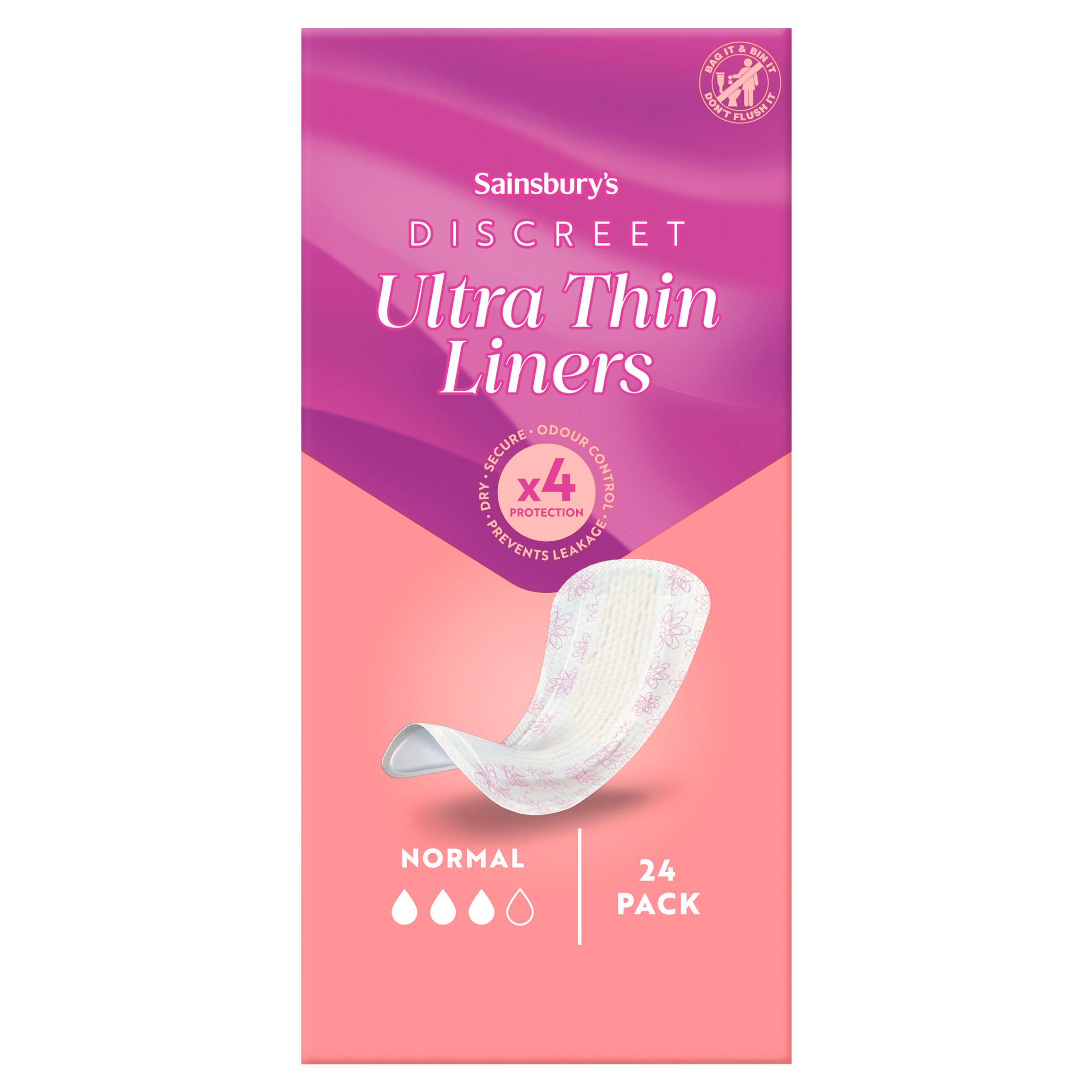 Sainsbury's Comfort Fit for Her Discreet Ultra Thin Normal Women's Liners x24
