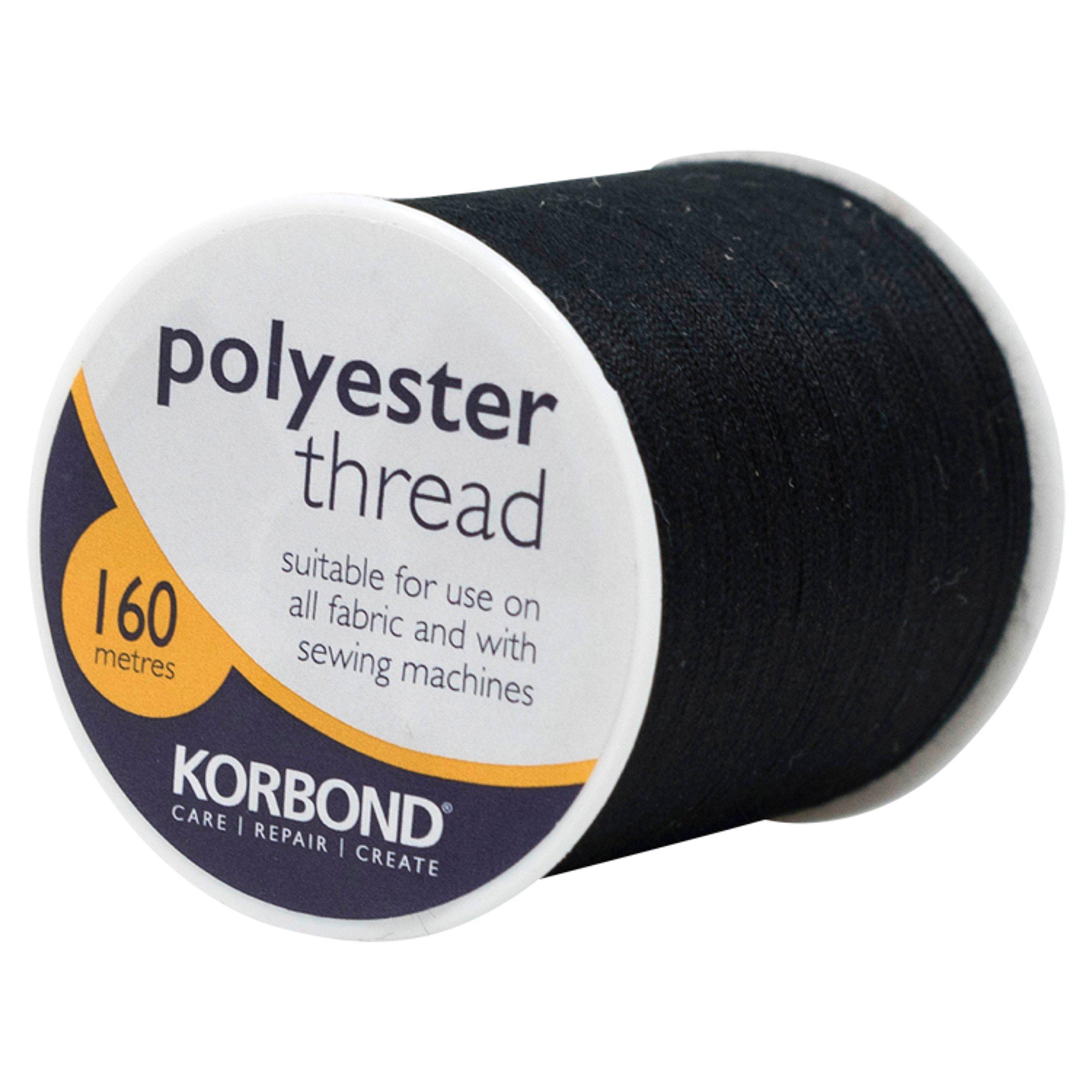 Korbond Care & Repair Black Thread Polyester 160m