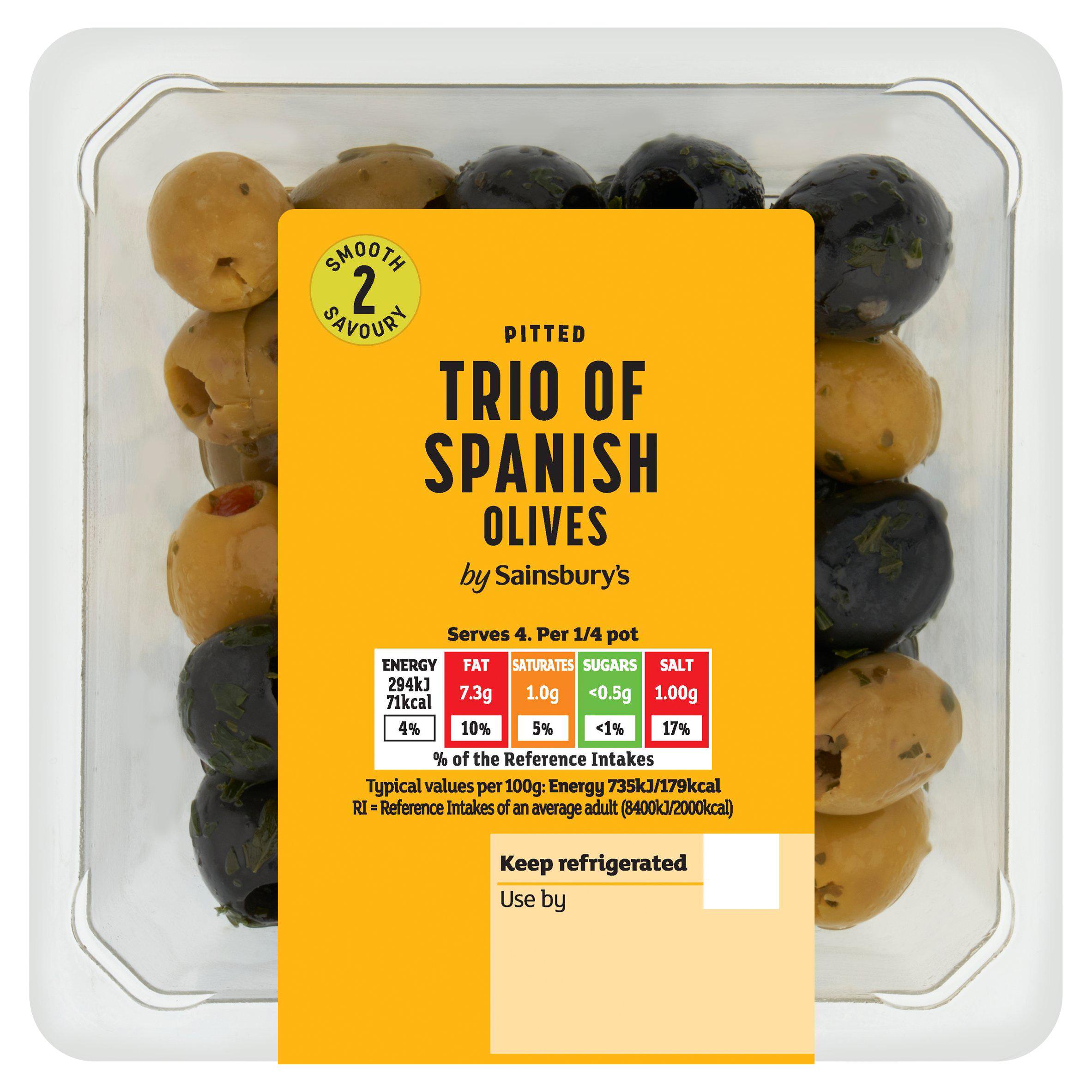 Sainsbury's Trio of Spanish Olives 160g