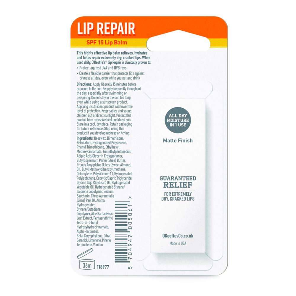 O'Keeffe's Lip Repair & Protect SPF 15 Lip Balm 4.2g thumbnail 2