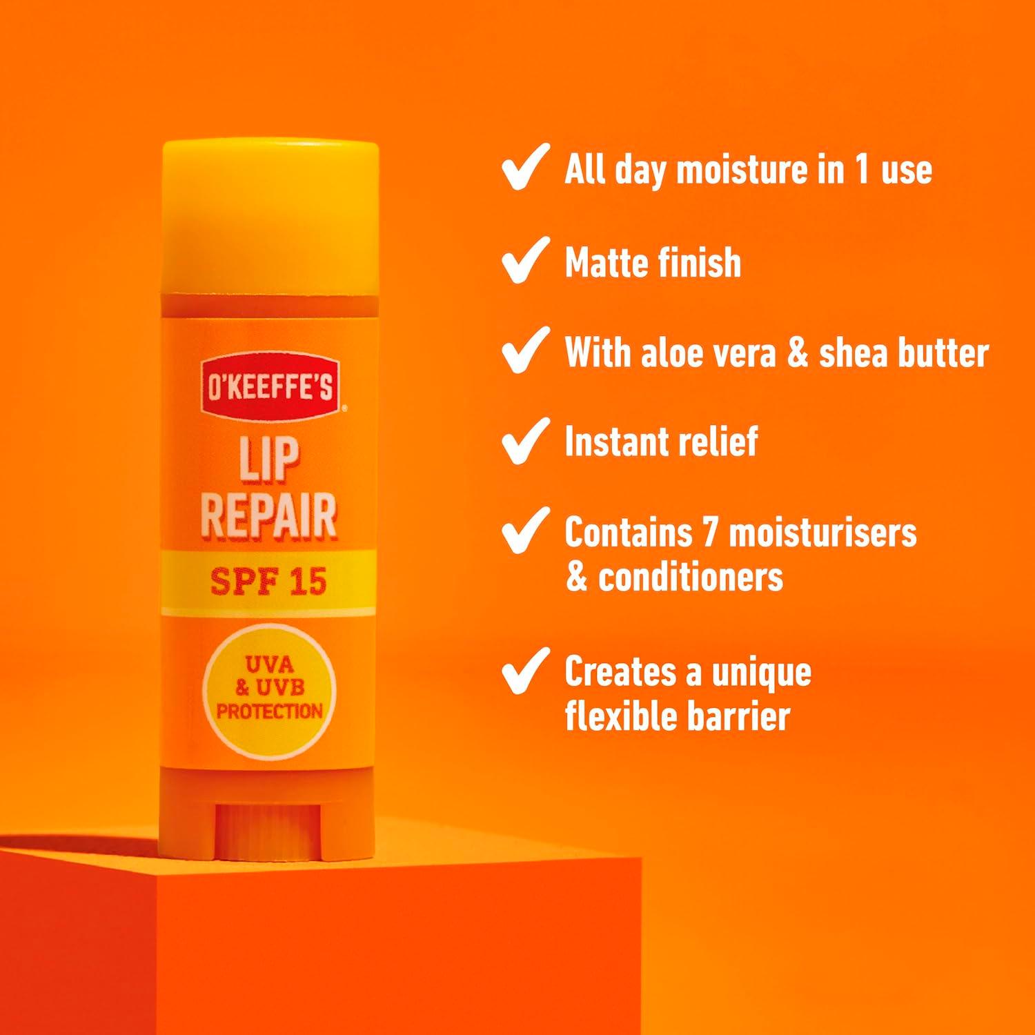 O'Keeffe's Lip Repair & Protect SPF 15 Lip Balm 4.2g thumbnail 3