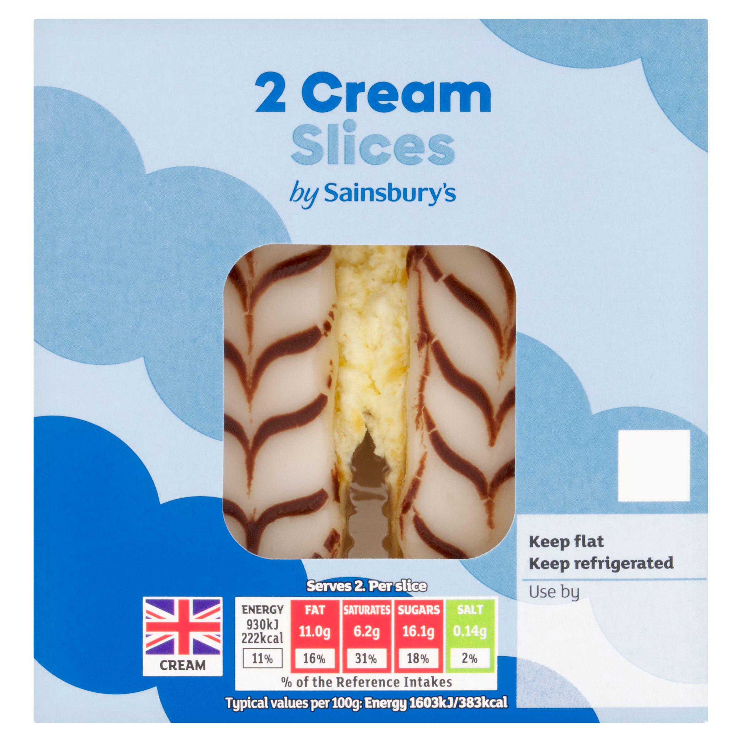 Sainsbury's Cream Slices 2x58g