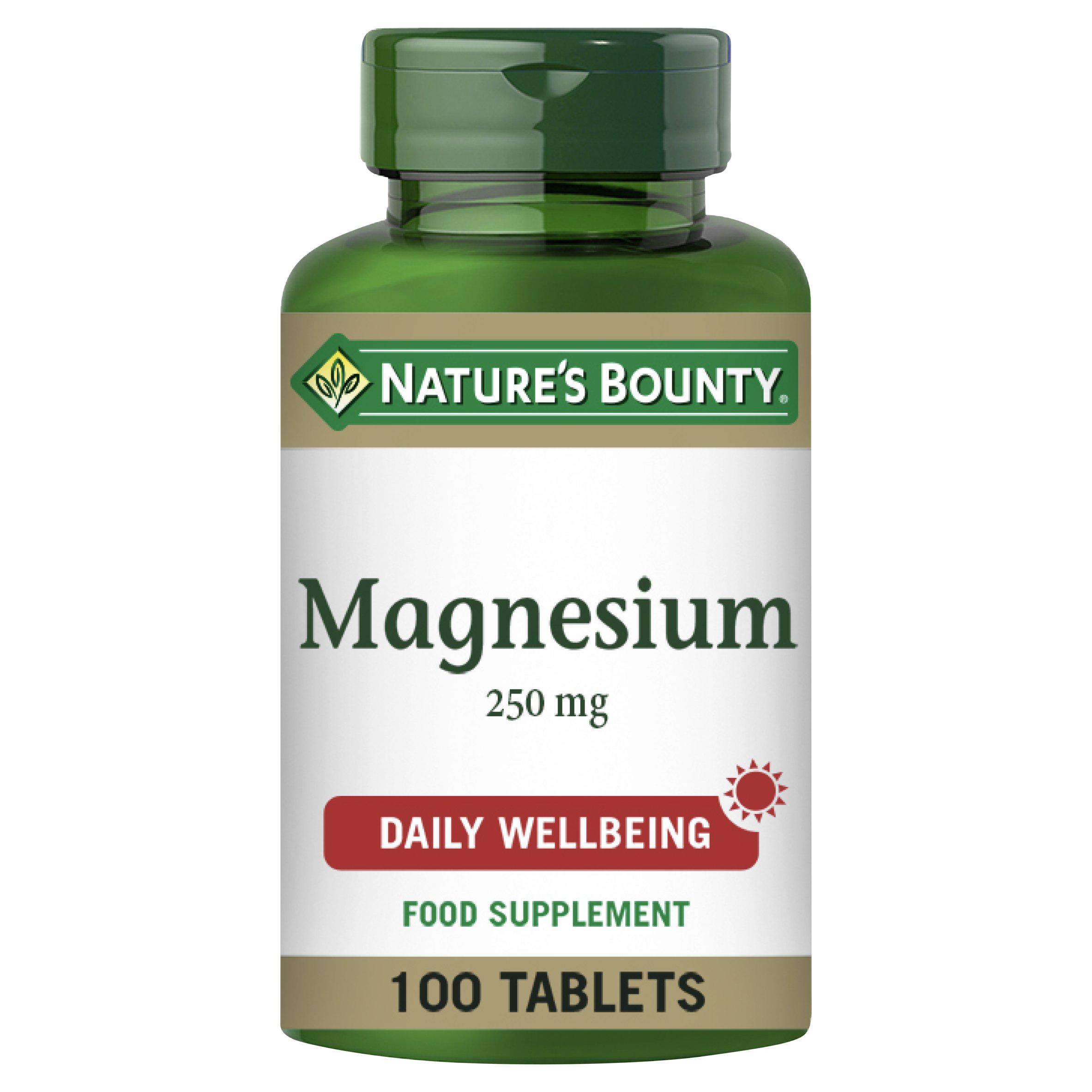Nature's Bounty Magnesium Supplement Tablets 250mg
