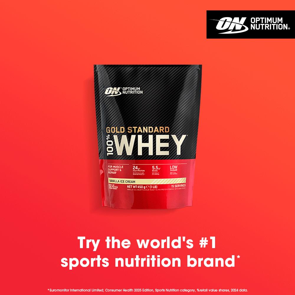 Optimum Nutrition Gold Standard Whey Protein Powder Vanilla Ice Cream Flavour 15 servings 450g thumbnail 3