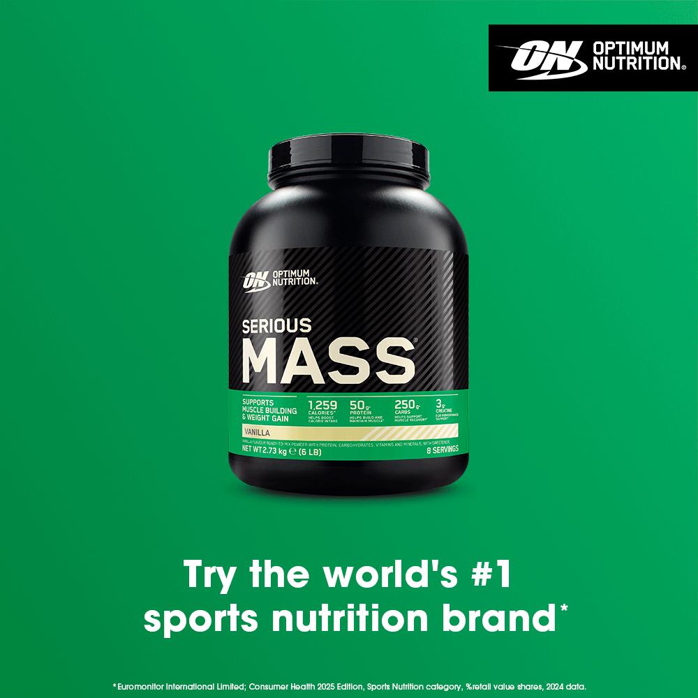 Optimum Nutrition Serious Mass Protein Powder Vanilla Flavour 8 servings 2.73kg thumbnail 3