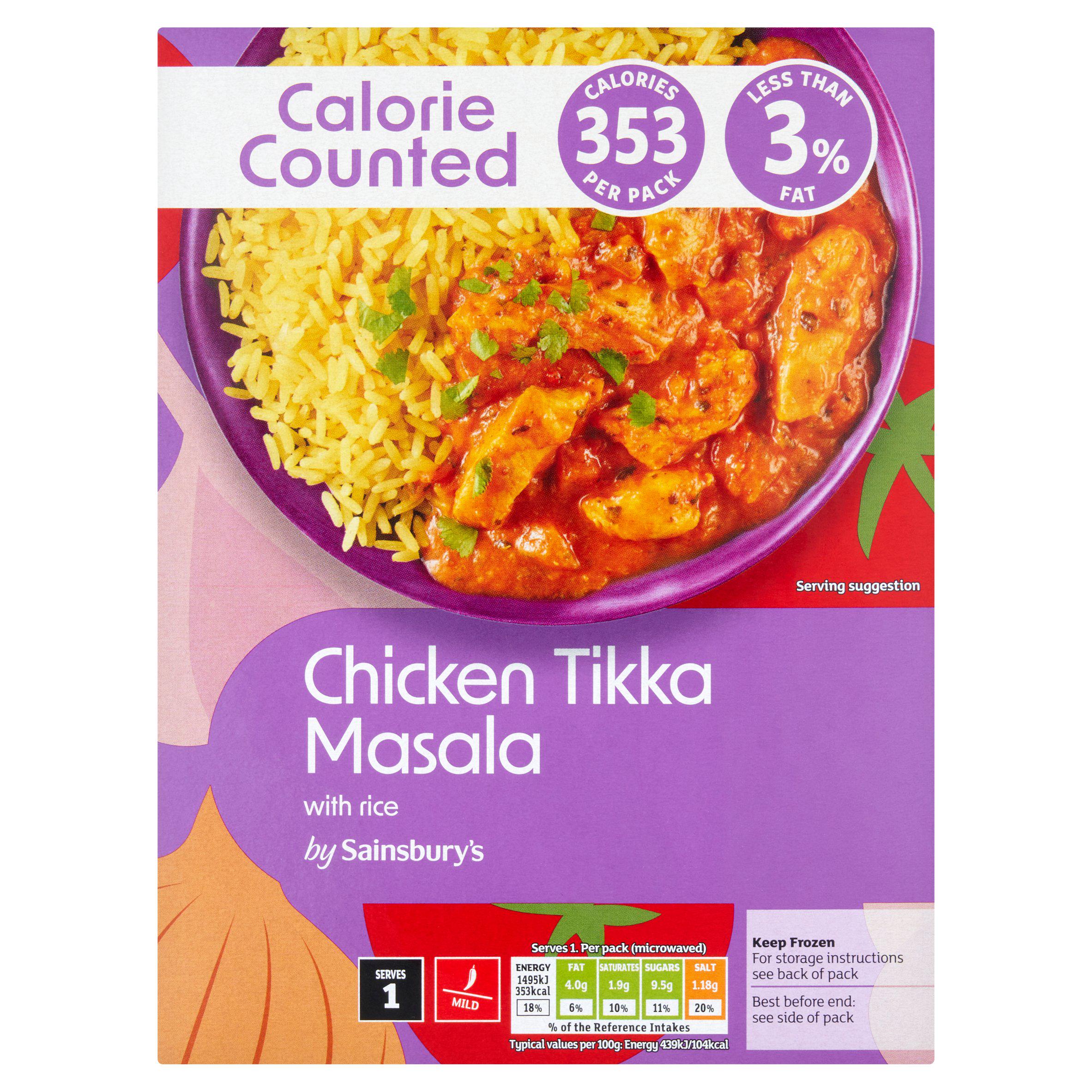 Sainsbury's Calorie Counted Chicken Tikka Masala with Rice 350g