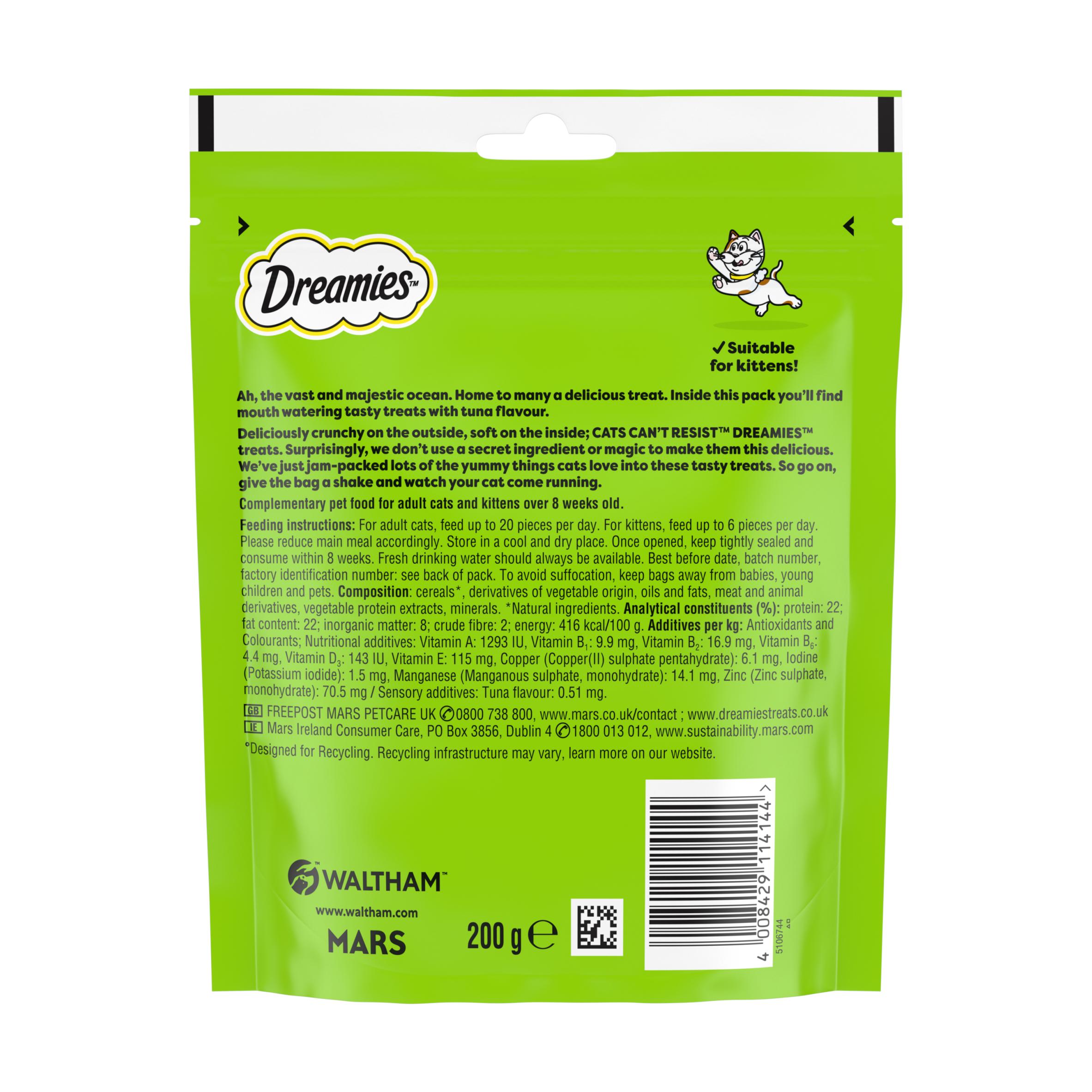 Dreamies Biscuits with Tuna Flavour Cat Treat Mega Pack 200g thumbnail 6