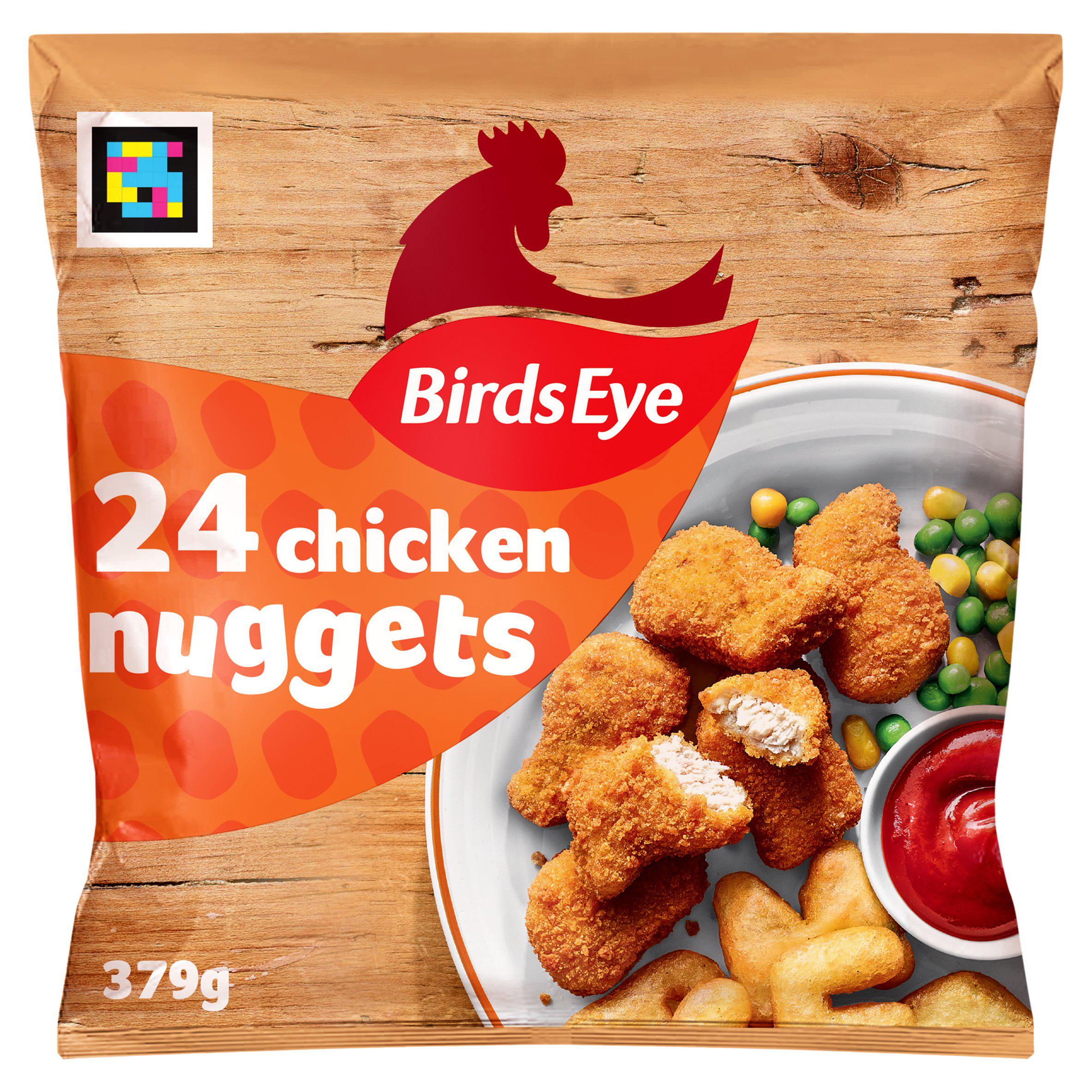 Birds Eye 24 Chicken Nuggets with Golden Wholegrain 379g