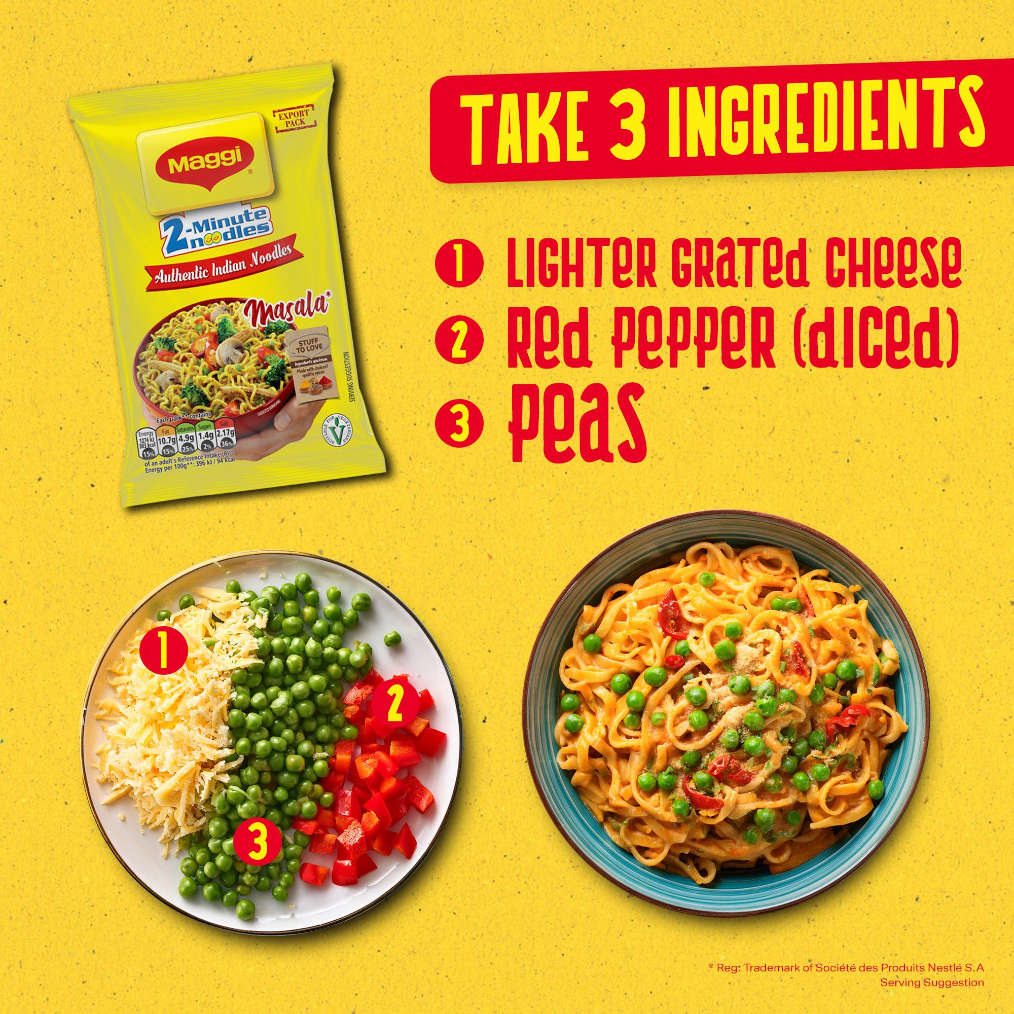 Maggi 2 Minute Masala Spicy Noodles 70g thumbnail 4