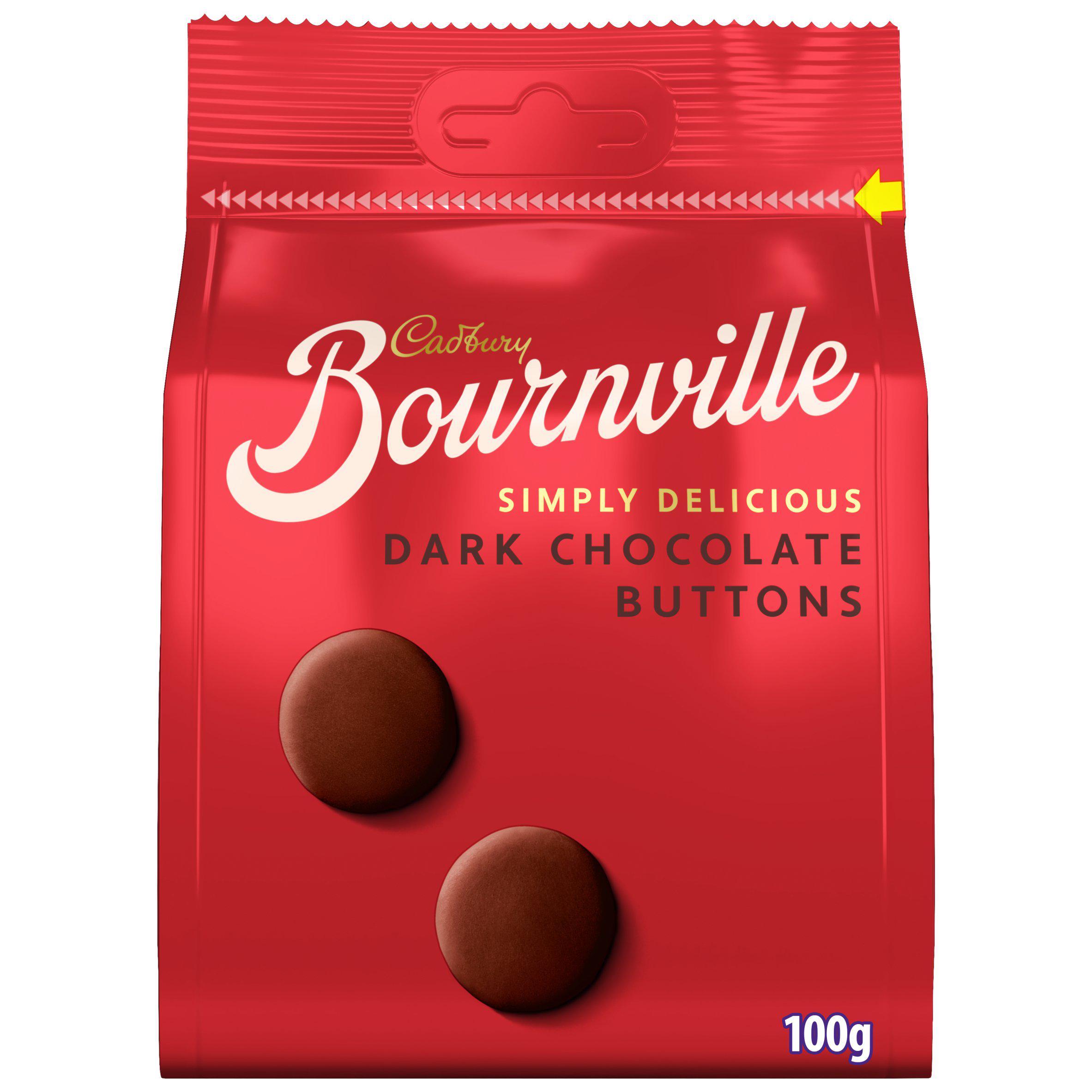 Cadbury Bournville Dark Chocolate Giant Buttons Bag 100g