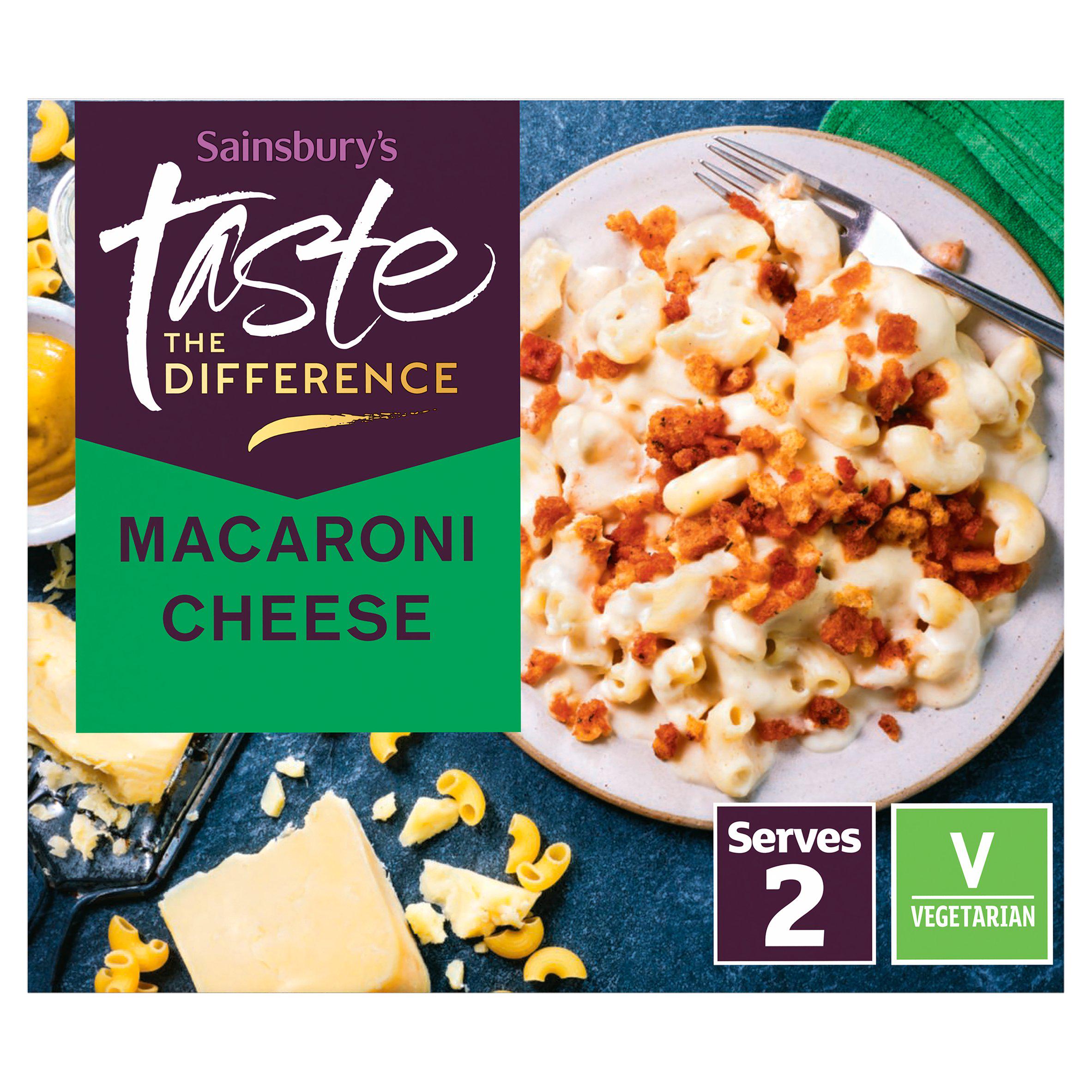 Sainsbury's Vintage Cheddar Macaroni Cheese Ready Meal For 2, Taste The Difference 750g