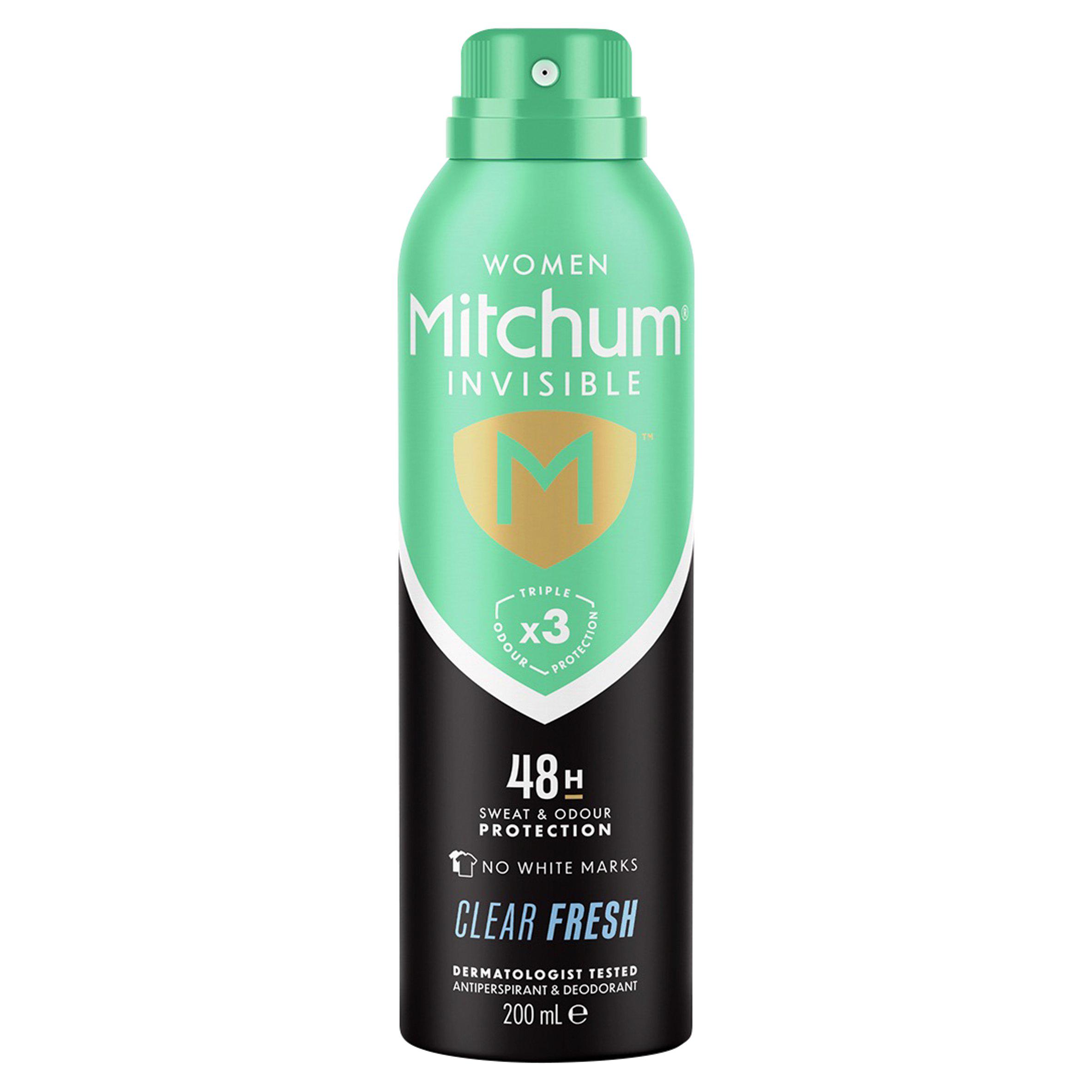 Mitchum Invisible Women 48HR Protection Clear Fresh Anti-Perspirant & Deodorant 200ml