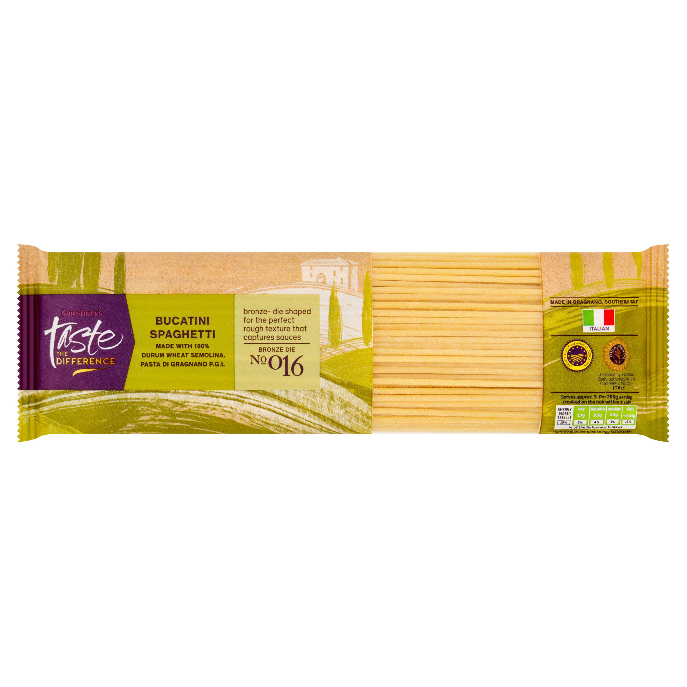 Sainsbury's Bucatini Spaghetti Pasta, Taste the Difference 500g