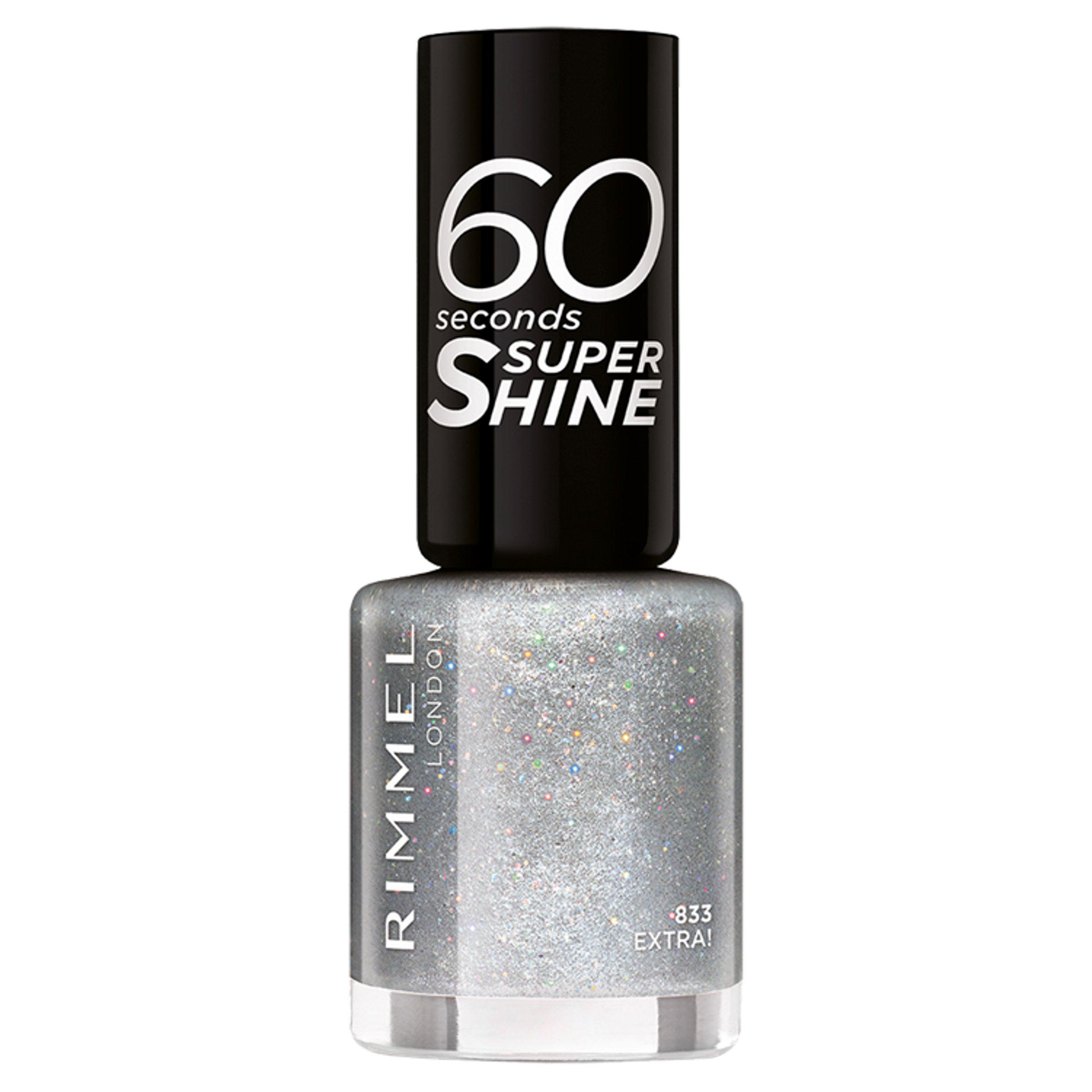 Rimmel London 60 Seconds Super Shine Glitter Nail Polish Silver 8ml