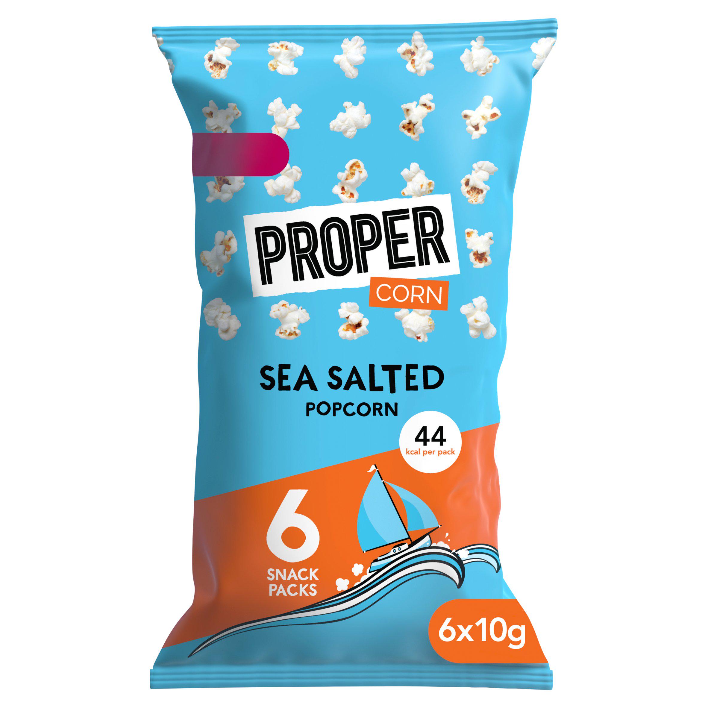 Propercorn Lightly Sea Salted Popcorn Multipack 6x10g