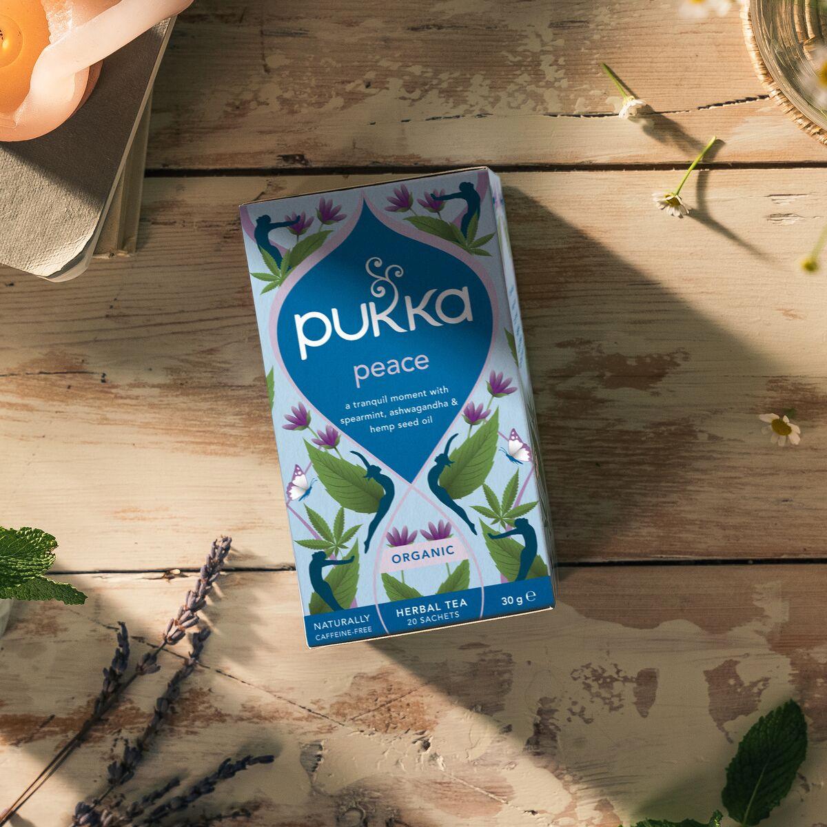 Pukka Organic Peace Tea With Chamomile Home Compostable Herbal Tea Bags x20 thumbnail 3