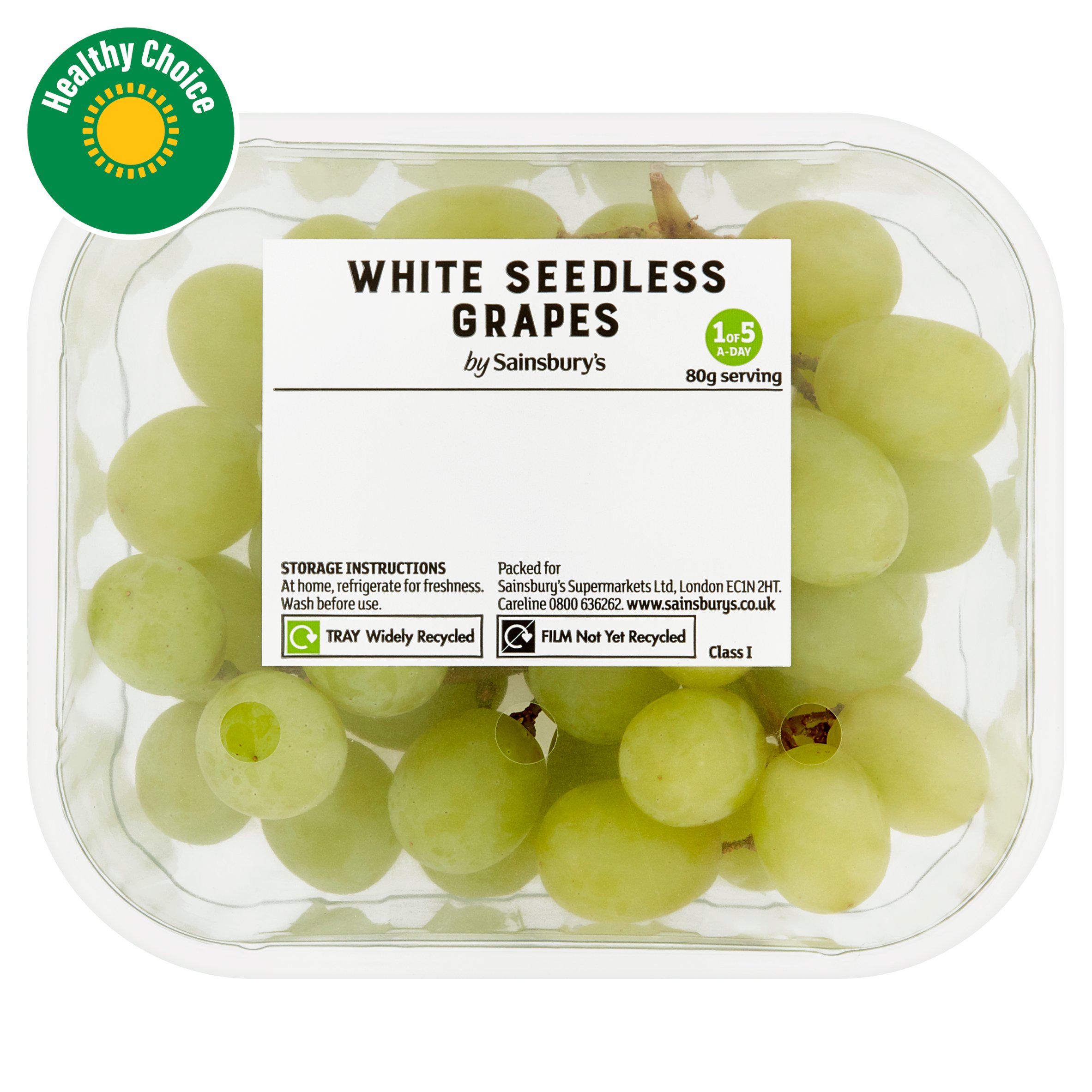 Sainsbury's White Grapes 300g