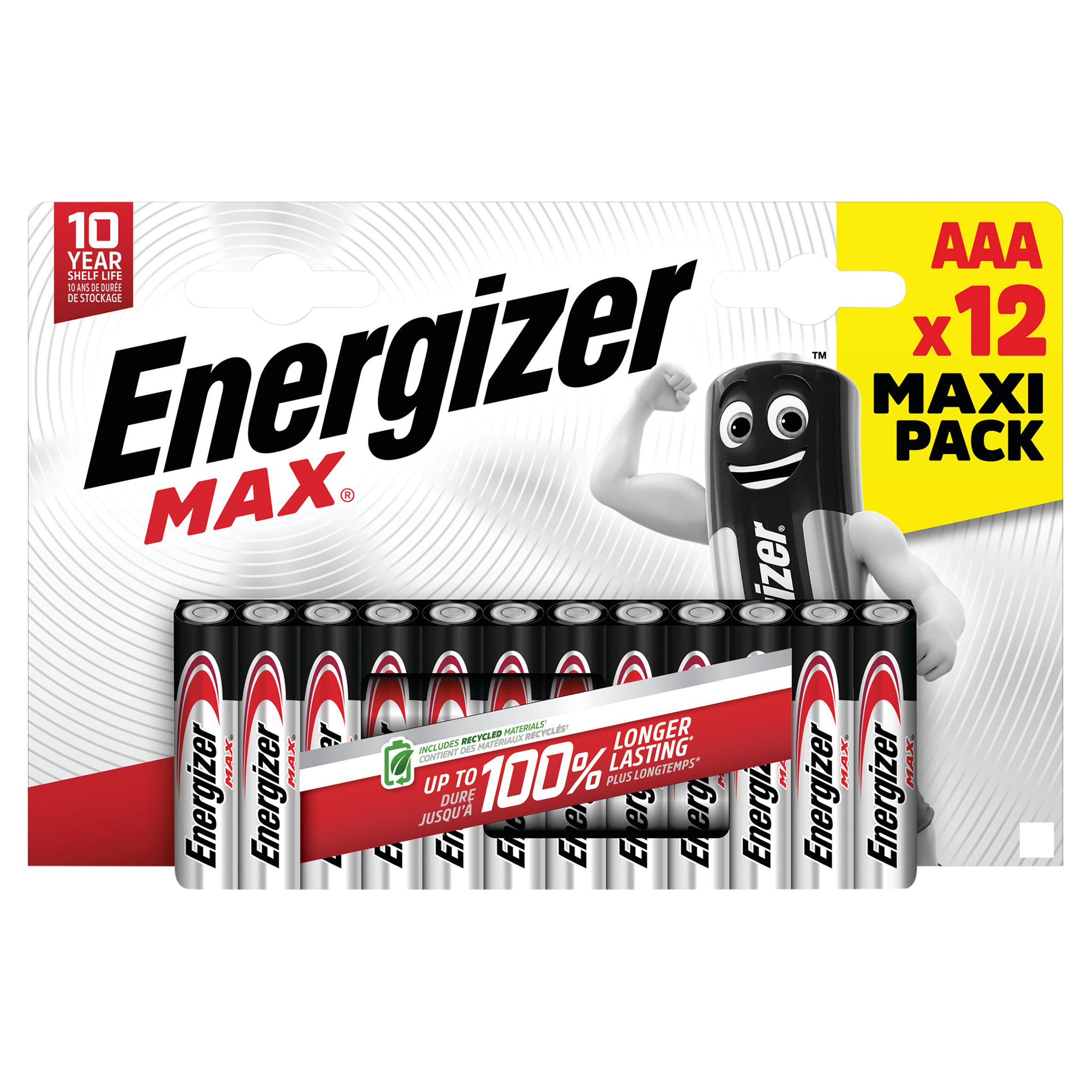 Energizer Max AAA Alkaline Batteries x12