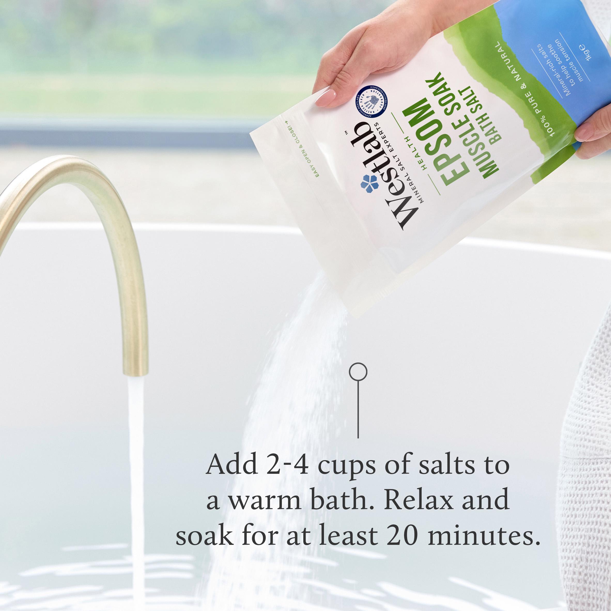 Westlab Pure Mineral Epsom Bath Salt 1kg thumbnail 4
