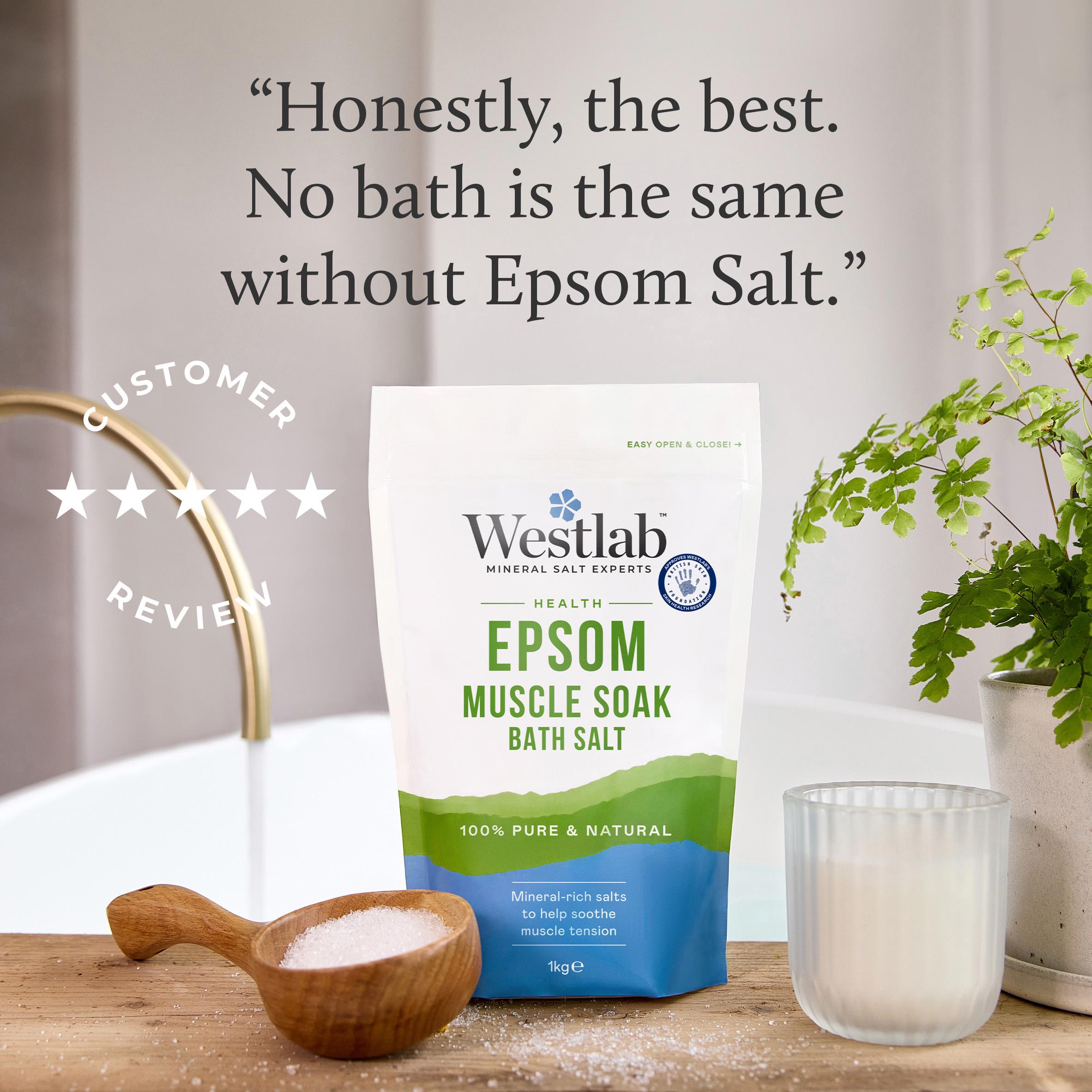 Westlab Pure Mineral Epsom Bath Salt 1kg thumbnail 5