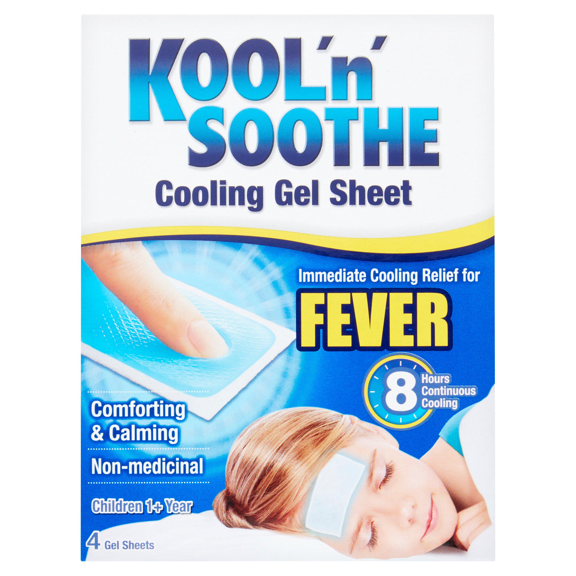 Kool N Soothe Cooling Gel Sheet Children 1+ Year x4