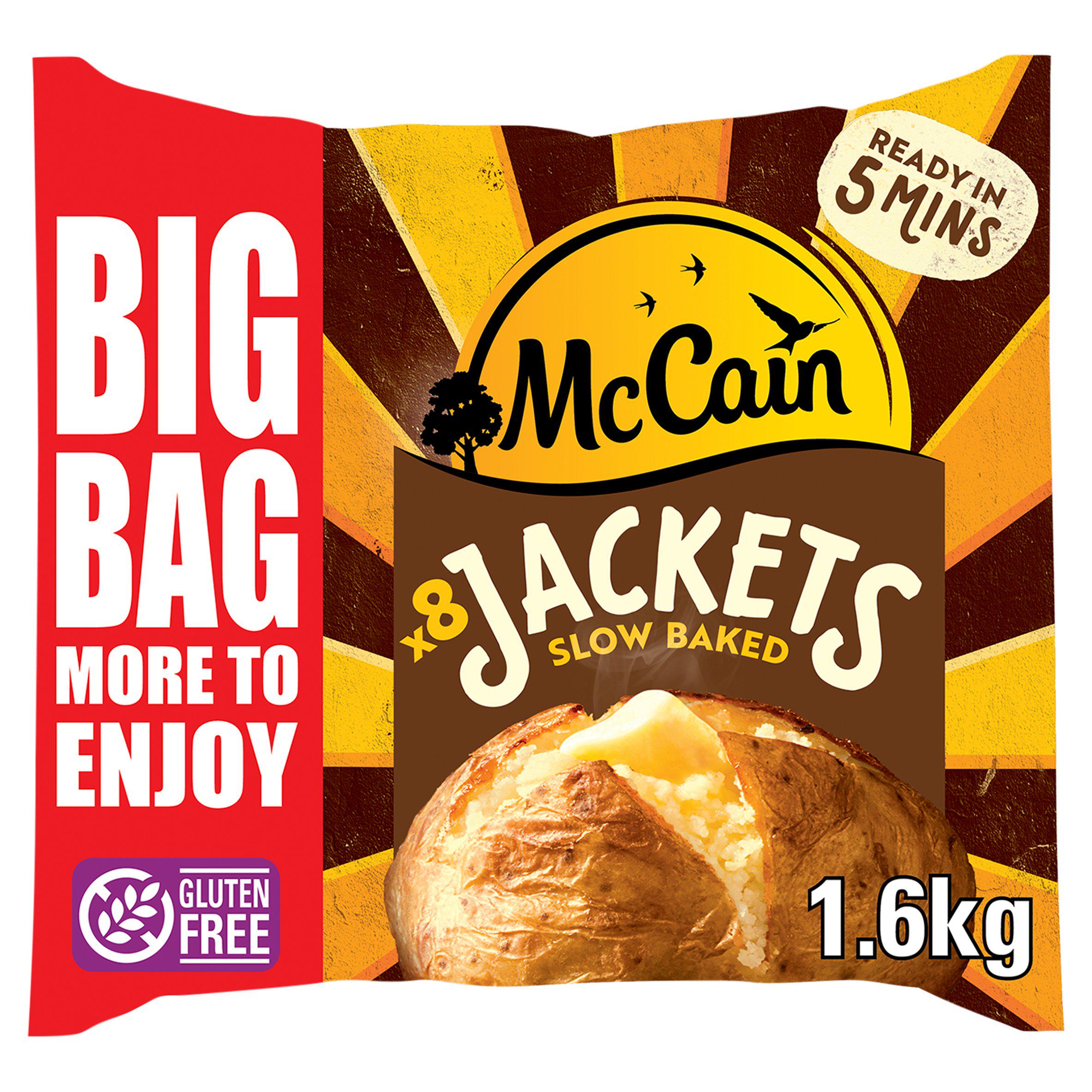 McCain 8 Baked Jacket Potatoes 1.6kg